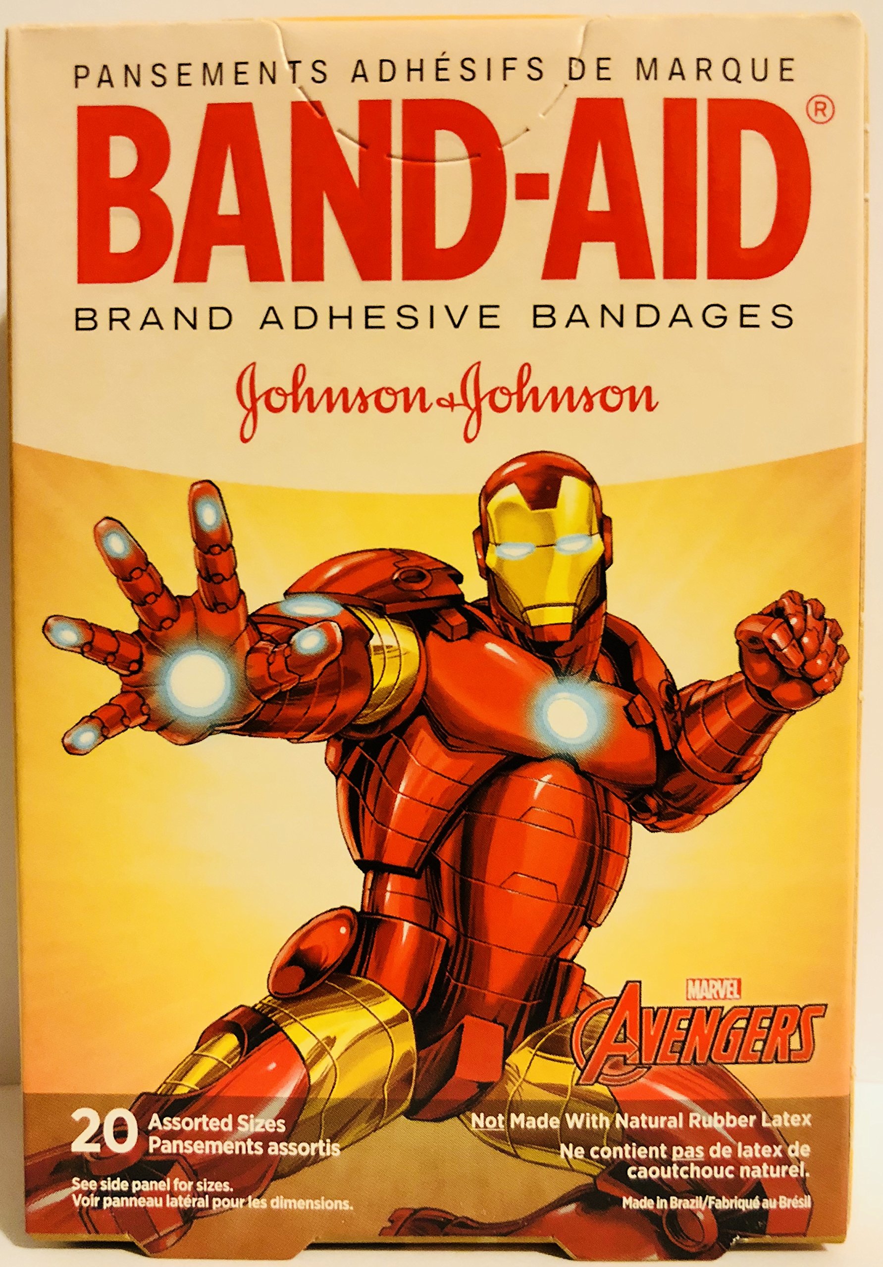 BAND-AID® Brand MARVEL Avengers Adhesive Bandages - 20 Count - First Aid for Kids, Cuts, Scrapes & Minor Wounds - Perfect for School, Home & Travel First Aid Kits