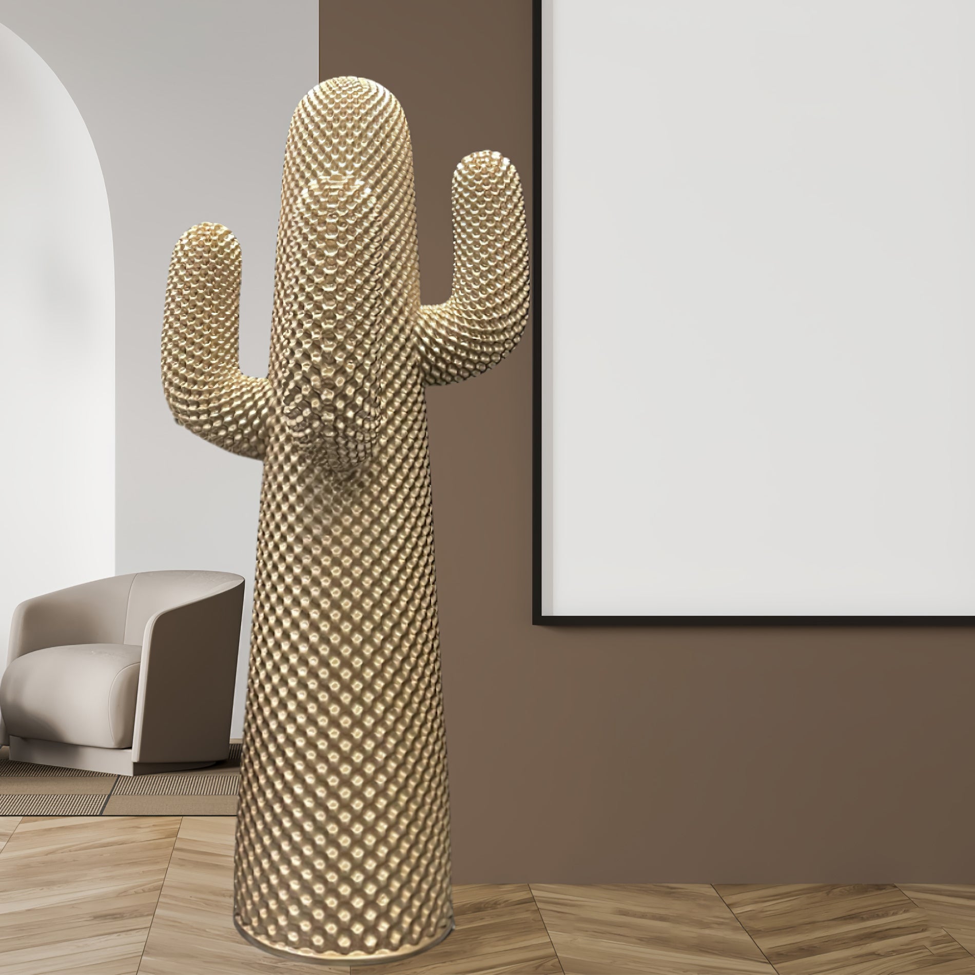 Modern Mello Sculptural Cactus Coat Rack - Stylish Wall Mounted Entryway Organizer for Hats, Scarves & Jackets - Perfect for Home, Office or Dorm Decor