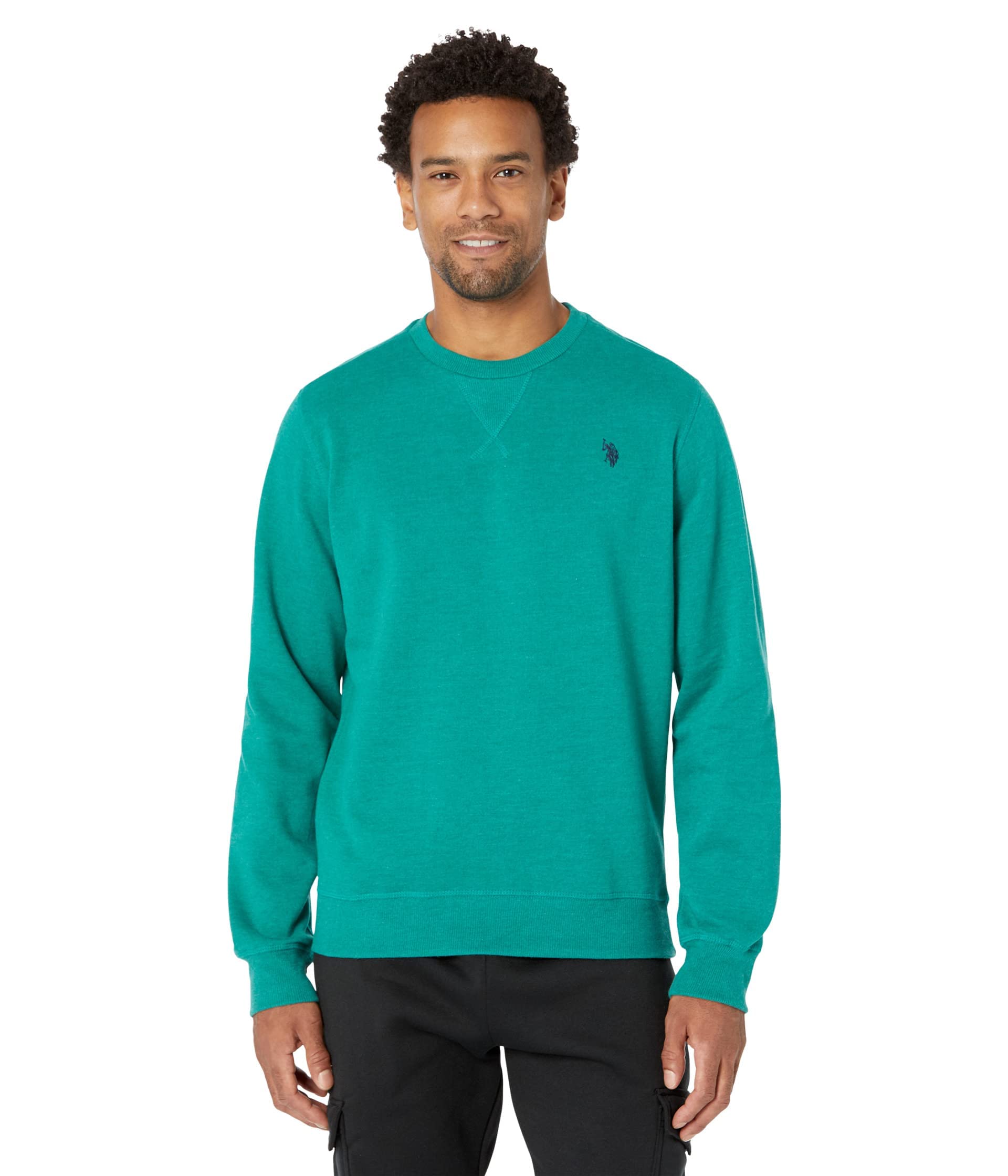 U.S. POLO ASSN. Men's Fleece Crewneck Long Sleeve Sweatshirt - Soft Casual Pullover for Winter & Outdoor Activities