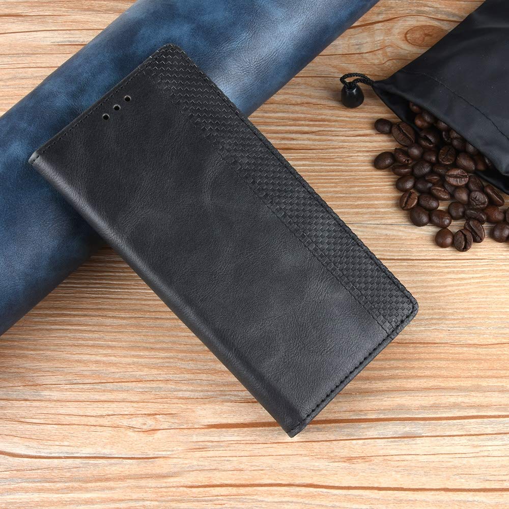 Magnetic Buckle Retro Leather Flip Phone Case for Sony Xperia 10 Plus - Horizontal Flip Cover with Card Slots, Wallet & Holder | Perfect for Daily Use, Travel & Business Meetings