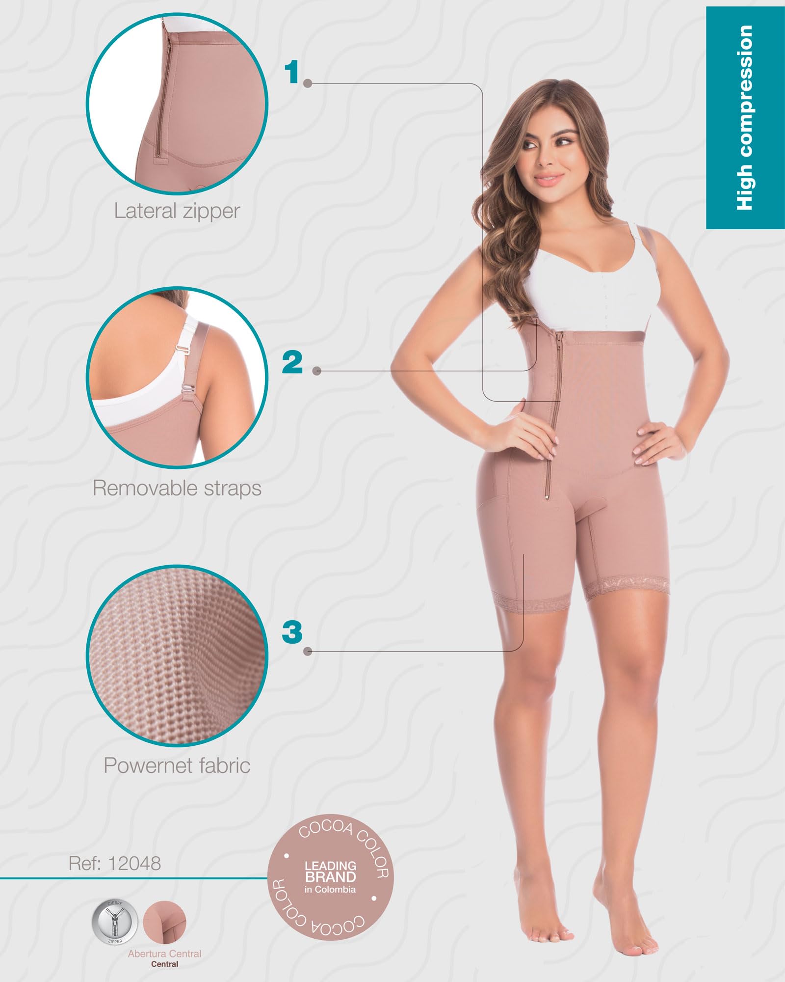 DELIE Fajas Colombianas Moldeadoras 048 High Compression Shapewear for Women - Tummy Control Body Shaper, Strapless Waist Trainer for Slimming & Postpartum Recovery | Perfect for Everyday Wear, Special Occasions & Post-Surgery Support