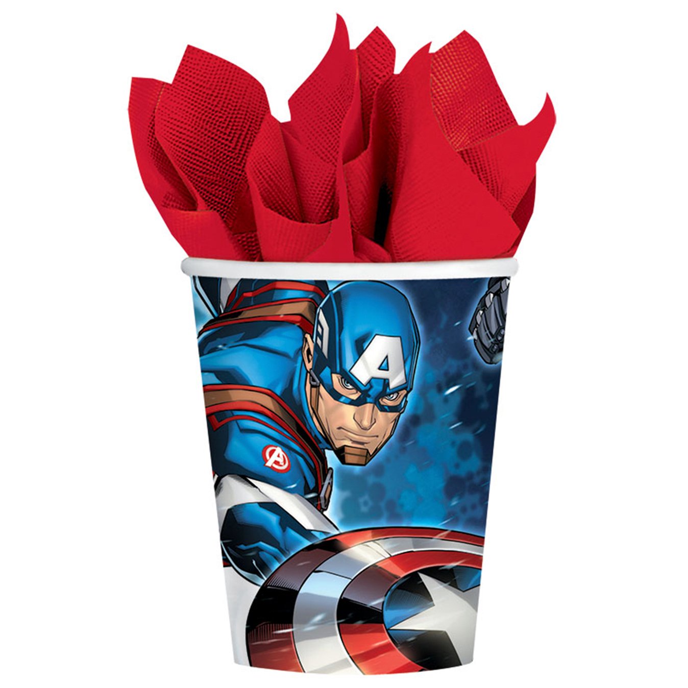 Marvel Avengers Assemble 9 oz Paper Cups - Pack of 8 | Party Supplies for Superhero Themed Birthday, Movie Night & Comic Con Events