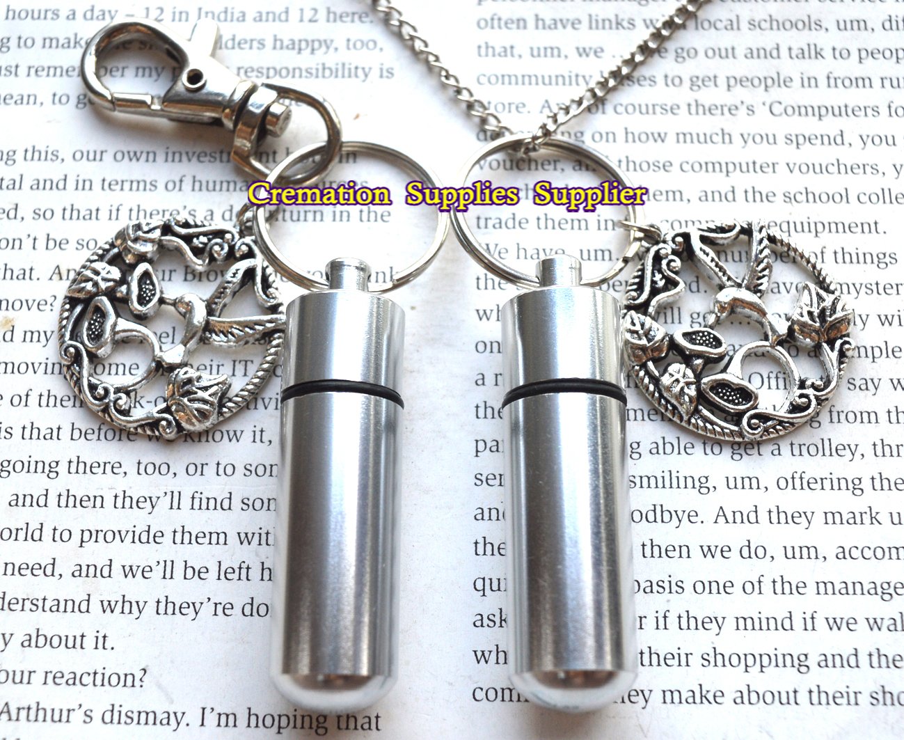 Hummingbird Cremation Ash Container Necklace & Keychain - Silver Vial for Ashes or Perfume - Memorial Jewelry for Loved Ones - Perfect for Keeping Memories Close During Travel or Special Occasions