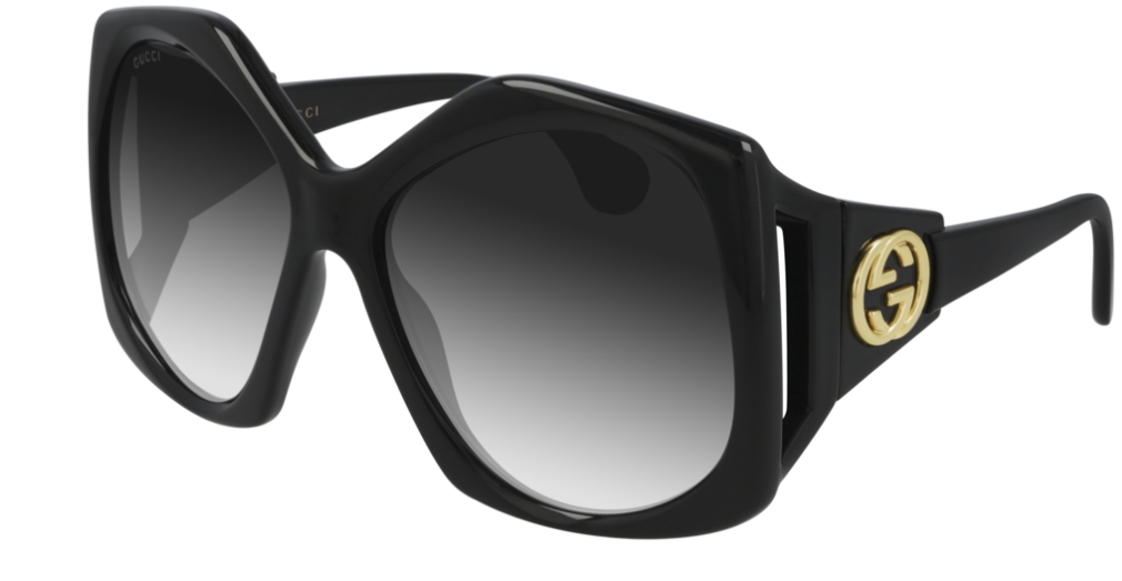 Gucci GG 0875S 001 Black/Gray Gradient Oversized Women's Sunglasses - Luxury Fashion Shades for Women, UV Protection, Trendy Oversized Frame - Perfect for Beach, Driving & Summer Outfits