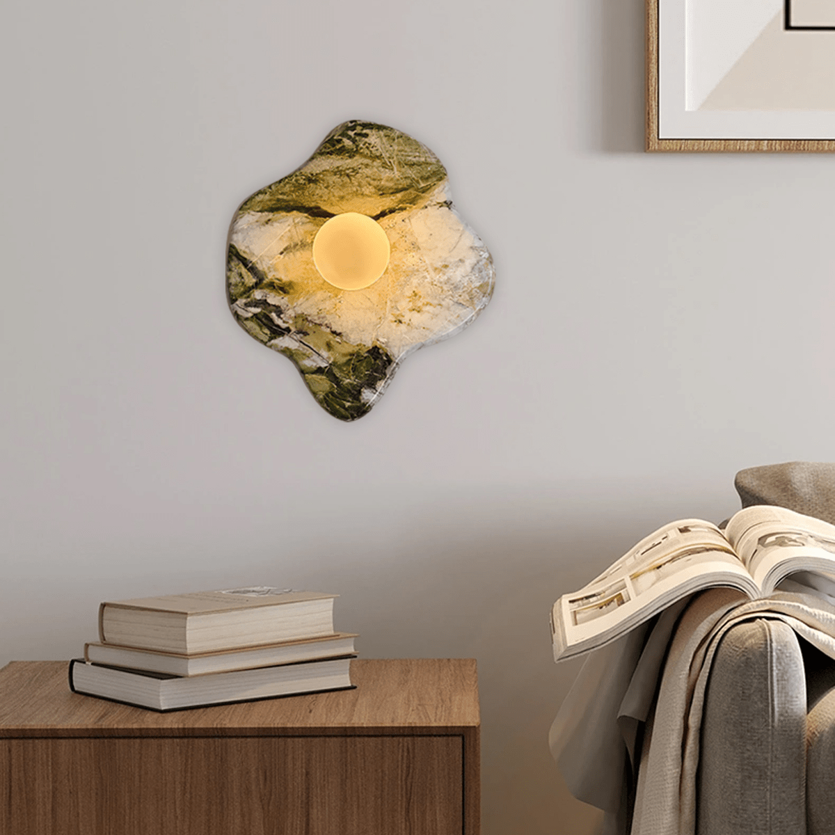 Emma Marble Wall Lamp - Modern LED Sconce Light for Bedroom, Living Room & Hallway | Dimmable & Energy-Efficient Home Decor Lighting