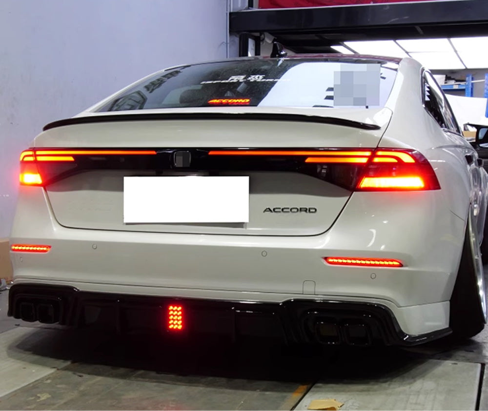Full LED Bumper Reflectors for 2023+ Honda Accord - Tail/Brake/Sequential Turn Signal Lights | Upgrade Your Car's Rear Lighting for Enhanced Safety & Style