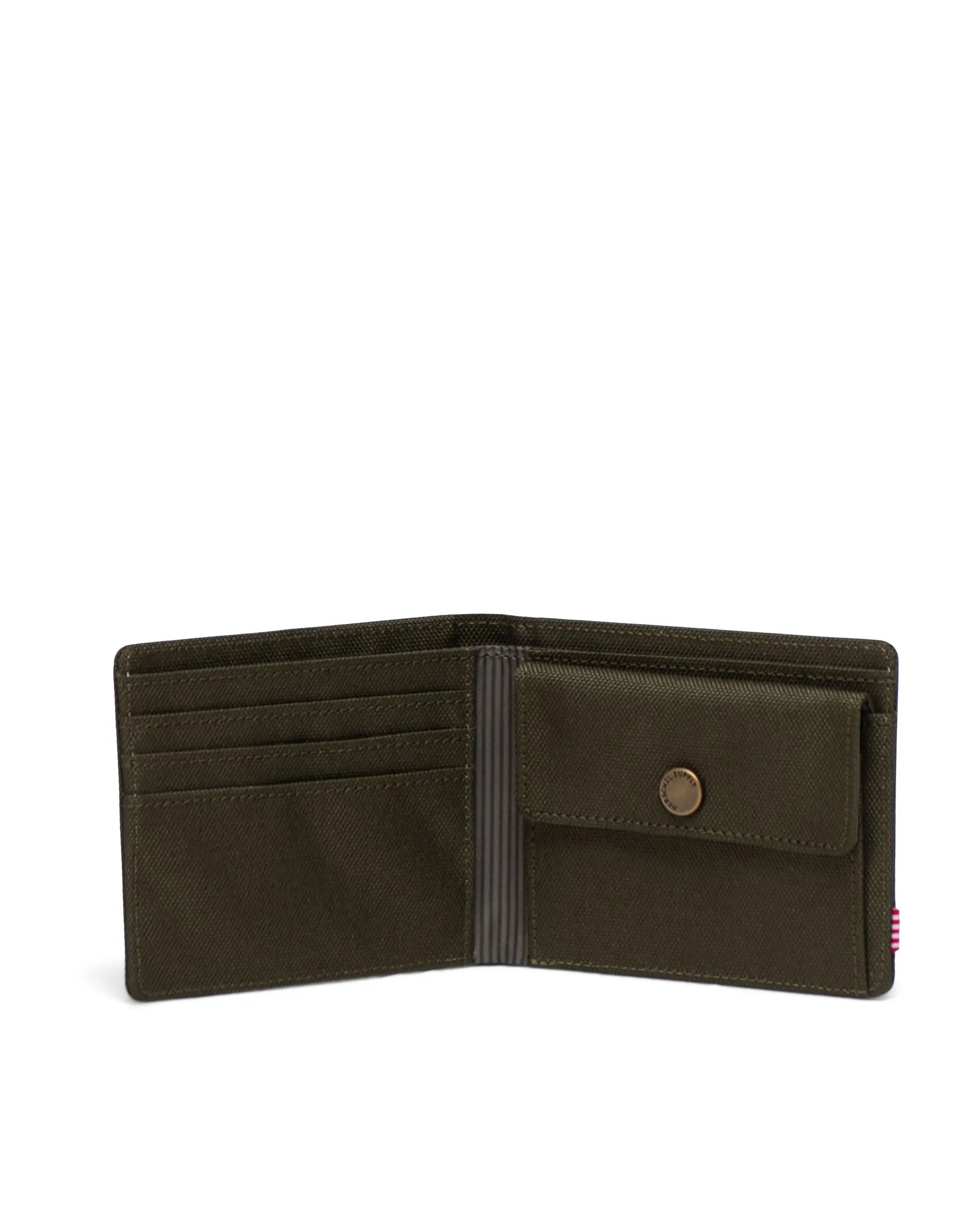 Herschel Roy Coin Wallet - Slim RFID Blocking Card Holder for Men & Women | Ivy Green | Perfect for Travel, Daily Use & Minimalist Lifestyle