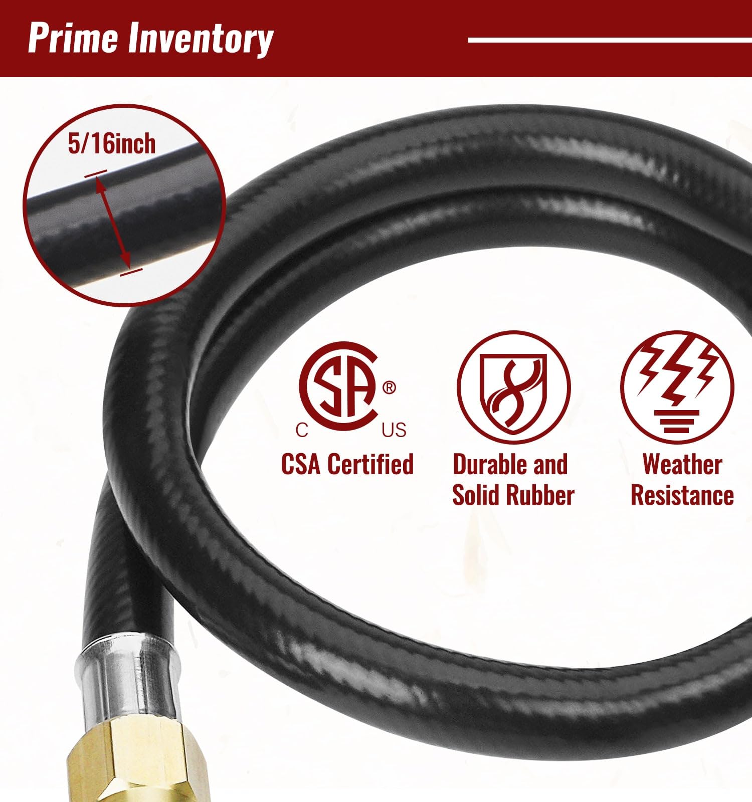 2 Feet Propane Hose with Regulator & Gauge - Universal Gas Grill Hose Kit for Blackstone 28