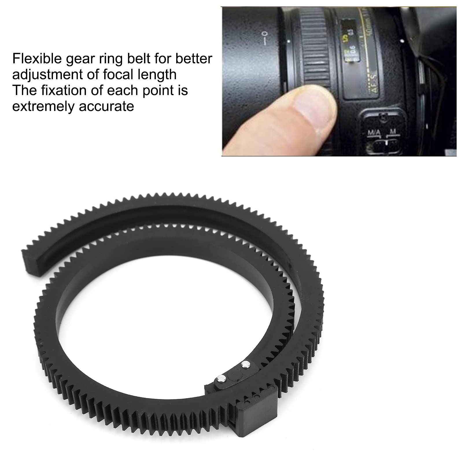 Adjustable Follow Focus Gear Ring for DSLR Cameras - 46-92mm/1.8-3.6in Lens Diameter - Compatible with Video Camera, DV, HDV & HD Camera - Perfect for Cinematic Filmmaking & Professional Videography