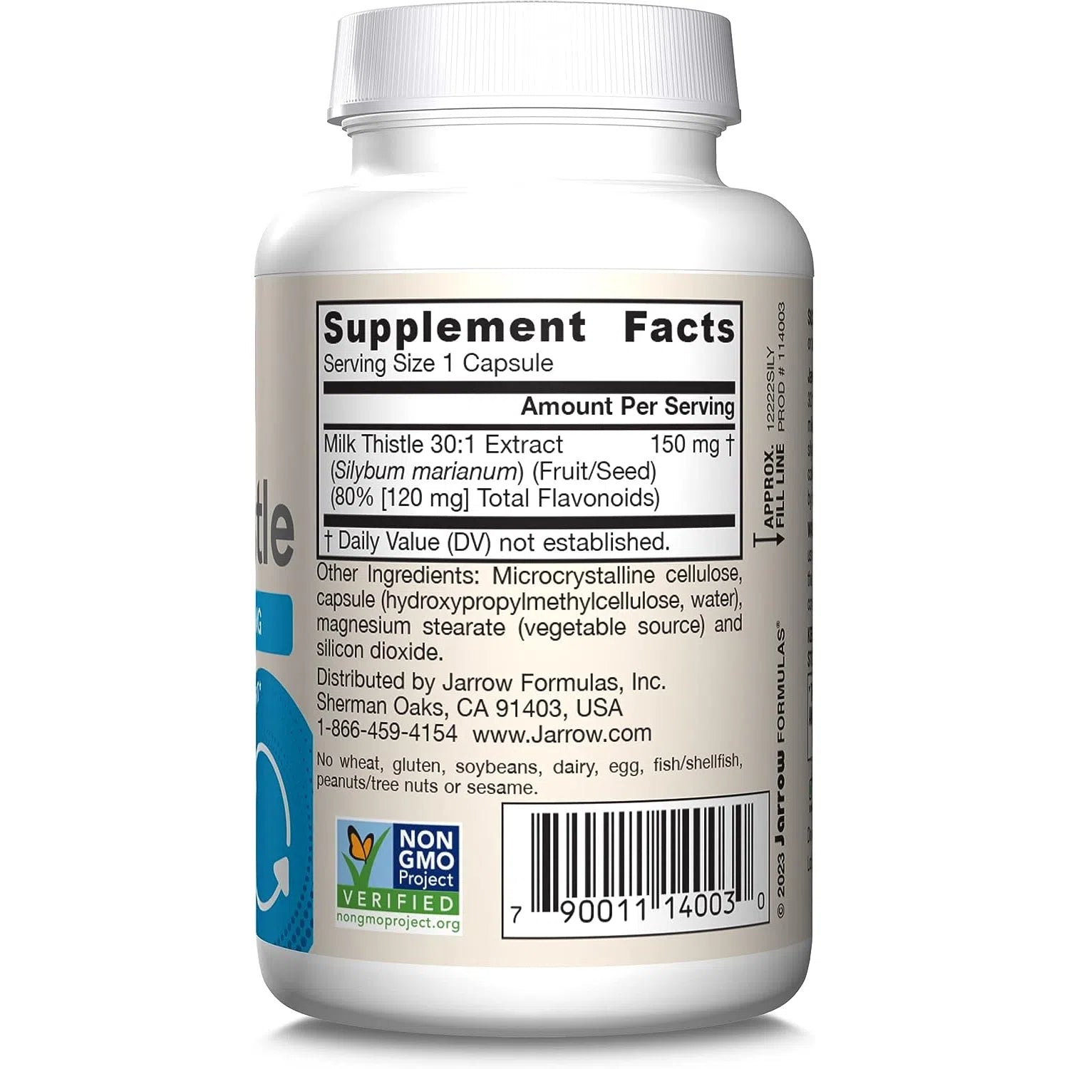 Jarrow Formulas Milk Thistle 150mg - Liver Support Supplement for Detox & Liver Health - Supports Natural Cleansing & Digestion - Perfect for Daily Wellness & Post-Alcohol Recovery
