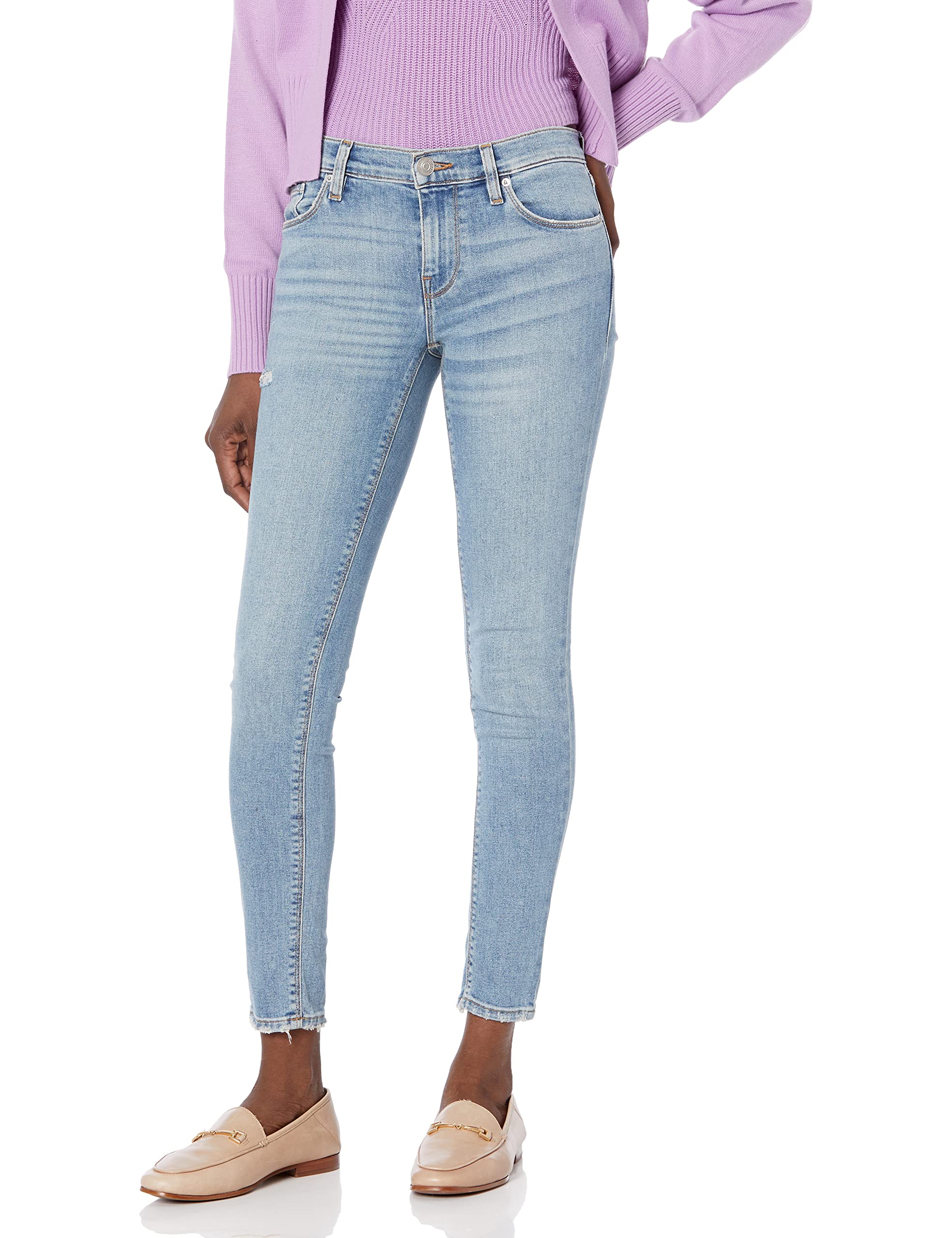 HUDSON Women's Krisra Low Rise Super Skinny Ankle Jeans - Stretchy Denim Pants for Casual Wear & Night Out