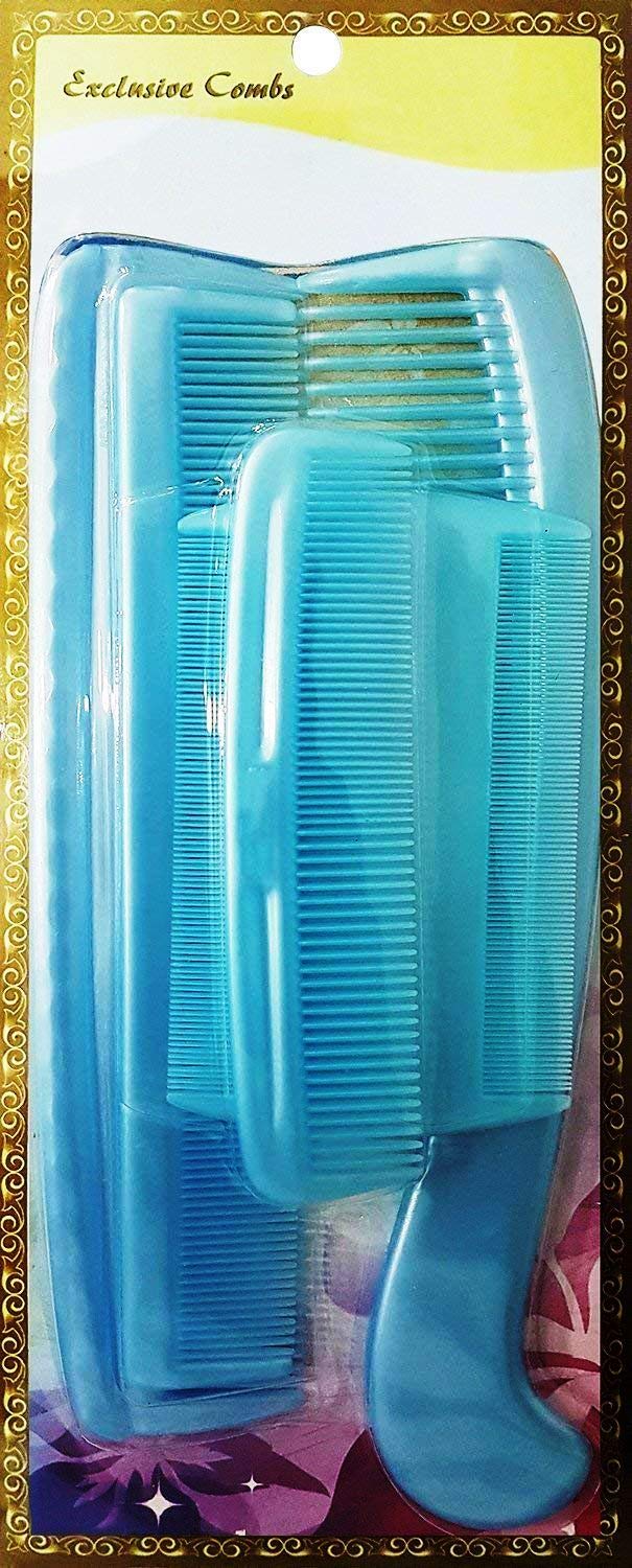 Boosty® Professional Hygienic Plastic Hair Brush & Comb Set (10-Piece/5-Piece) - Detangling Styling Combs for Men & Women - Perfect for Salon, Travel & Home Hair Care