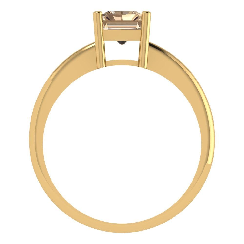 1.75ct Yellow Moissanite Engagement Ring - 18K Gold for Bridal & Anniversary