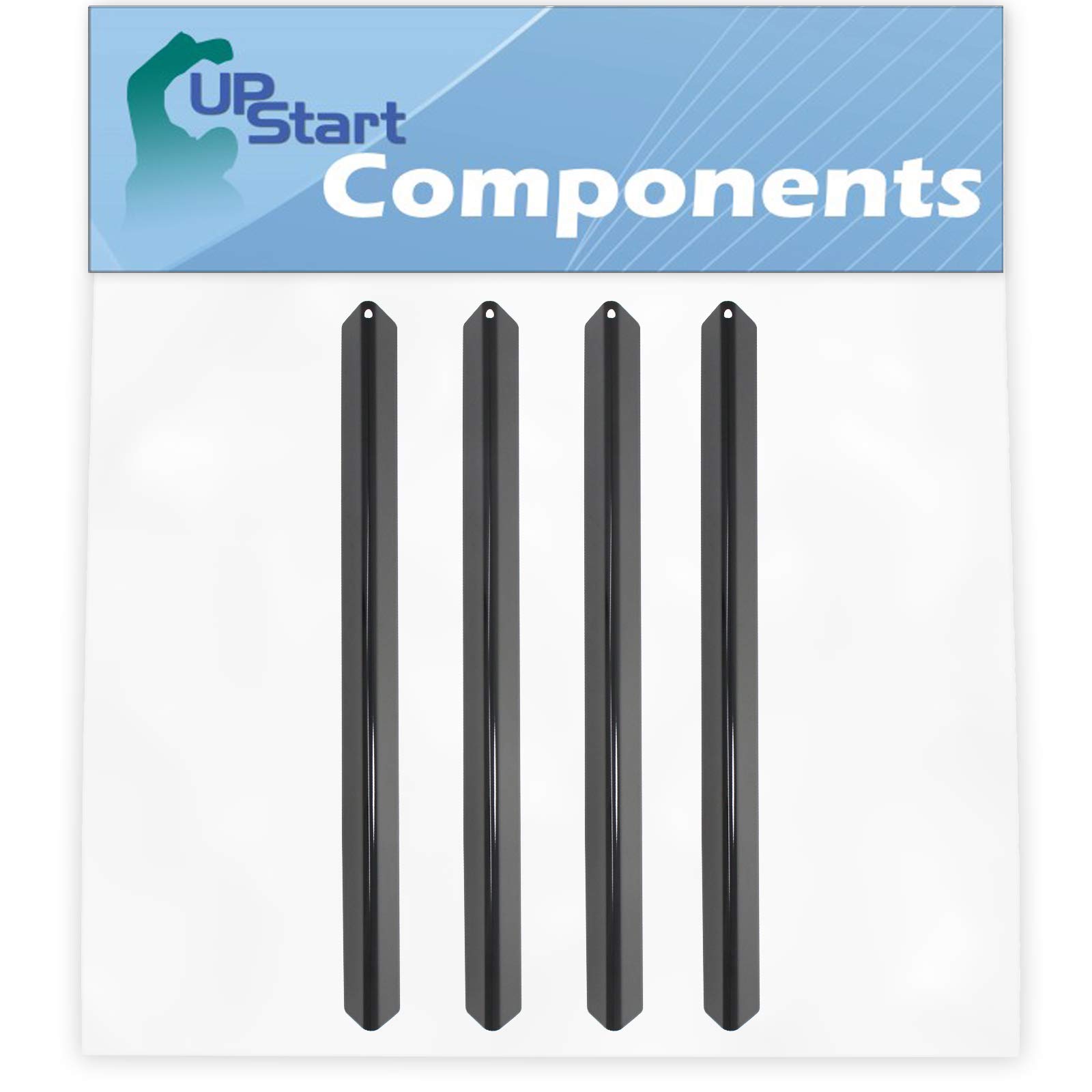 4-Pack BBQ Grill Heat Shield Plates for Weber GENESIS SILVER A NG SWE (2002-2003) - Compatible Replacement Flame Tamers, Flavorizer Bars & Burner Covers (21.5