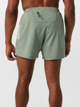 Men's Own The Run Base 5 Shorts - Silver Green Athletic Running Shorts for Men | Lightweight Quick-Dry Workout Shorts for Gym, Jogging & Outdoor Sports