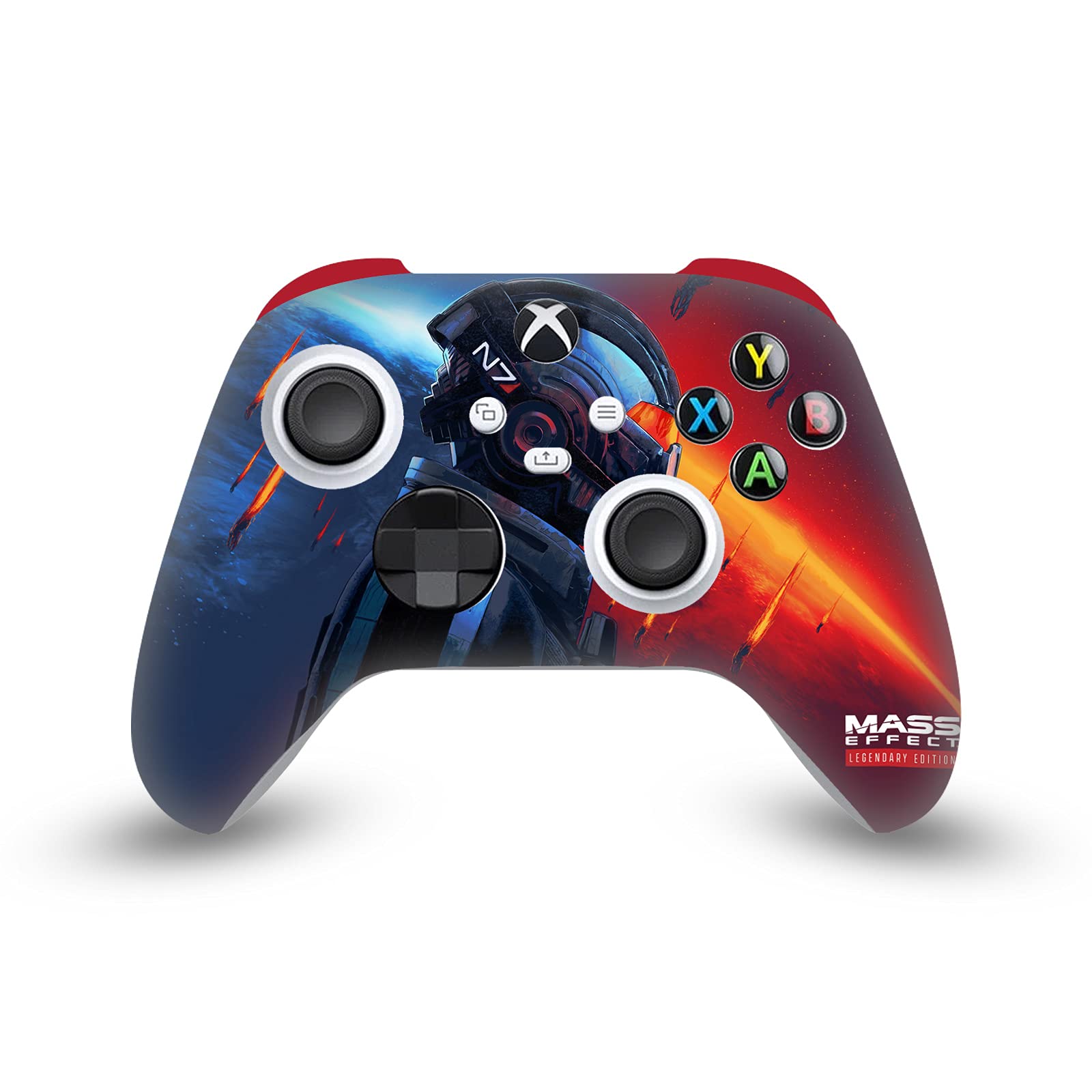 Officially Licensed Mass Effect N7 Armor Vinyl Skin Decal for Xbox Series X/S Controller - Legendary Gaming Sticker with Matte Finish | Perfect for Gaming Setups & Collector Displays
