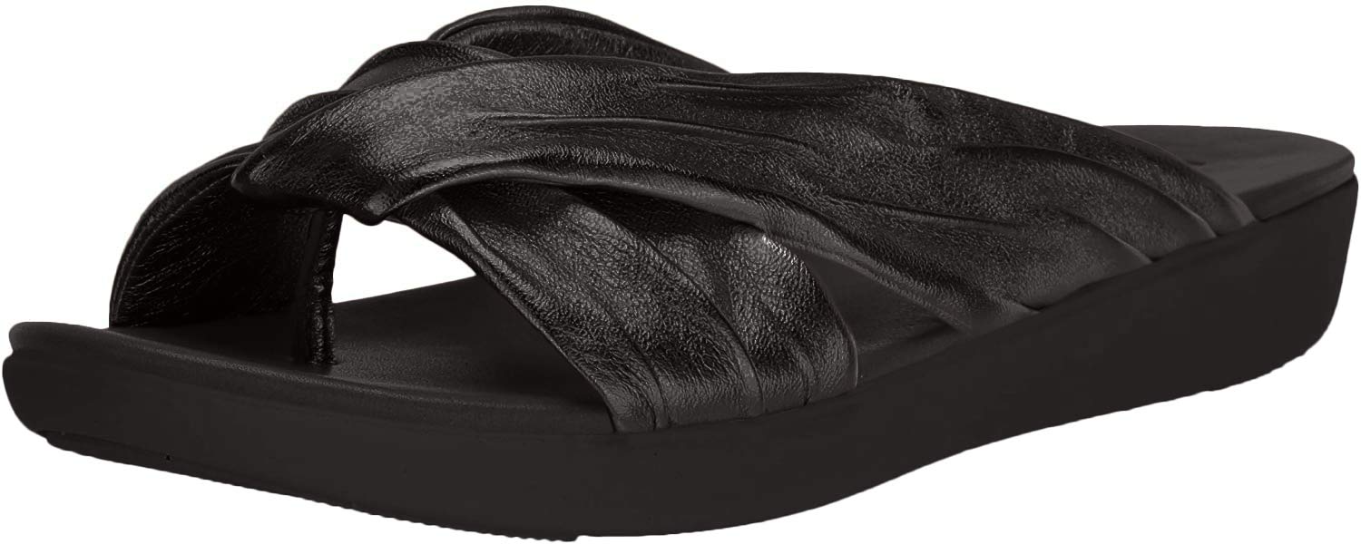 FitFlop Women's Open Toe Heeled Sandals - Comfortable Dressy Slides for Summer, Date Night & Office Wear (Available in Multiple Sizes)