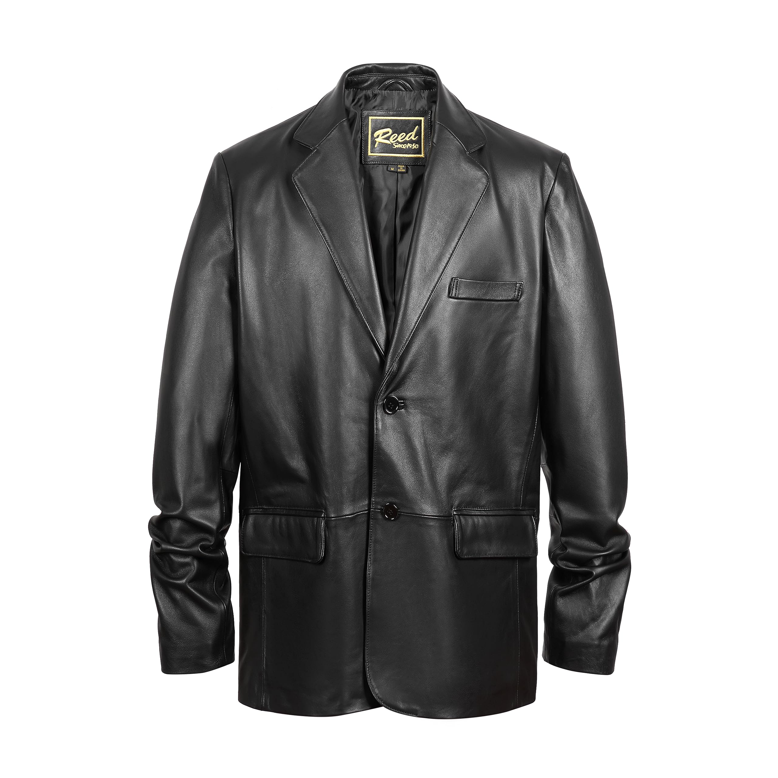 Premium Men's Lamb Skin Leather Blazer - Imported Genuine Leather Jacket for Business, Office & Formal Occasions | Slim Fit Blazer for Men | Wedding, Interview & Dinner Party Attire