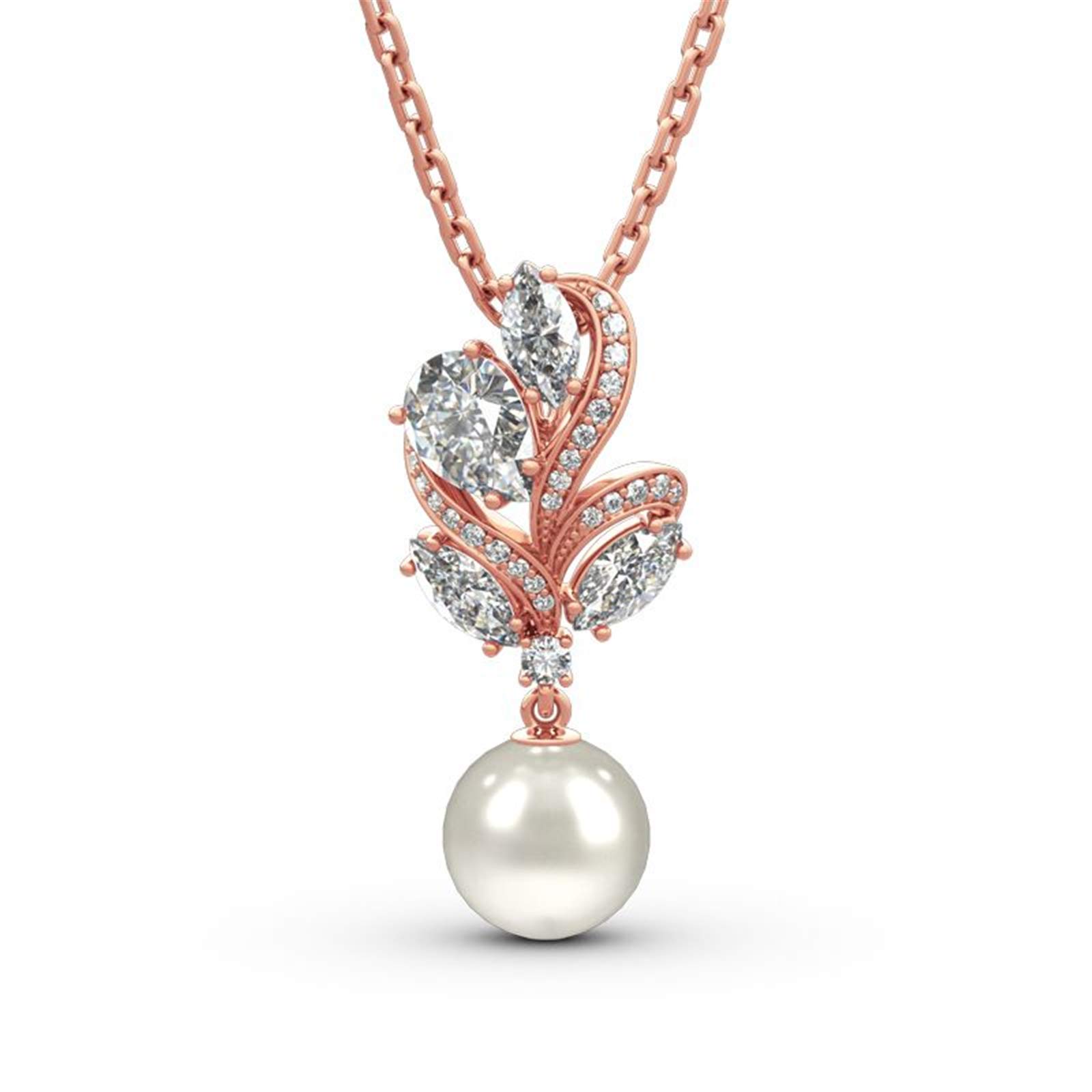 Jeulia Elegant Cultured Pearl Sterling Silver Necklace for Women & Girls - Perfect for Valentine's Day, Engagement, Party & Romantic Gifts (Includes Jewelry Box) | Ideal for Weddings, Anniversaries & Special Occasions