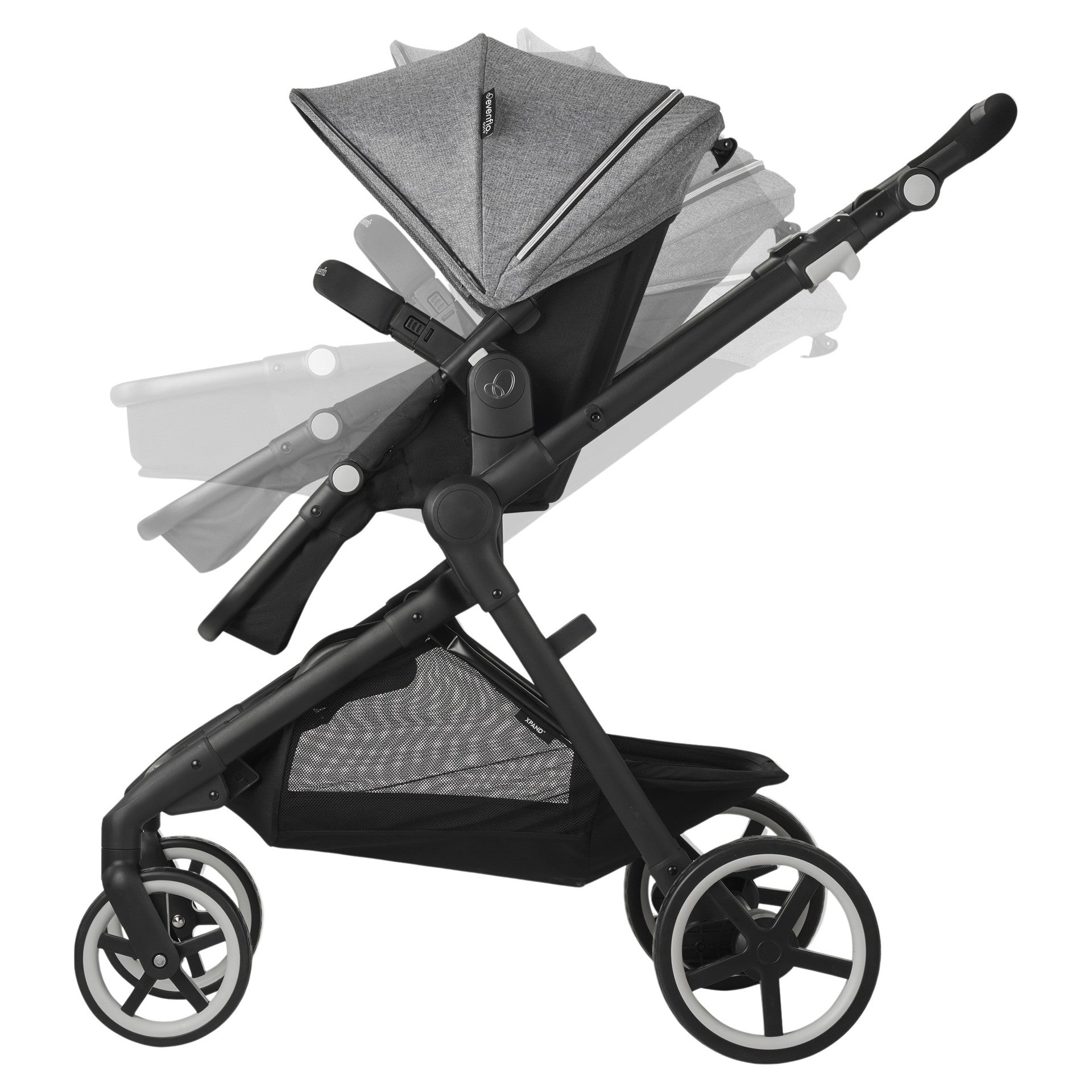 Pivot Xpand Smart Modular Travel System - Lightweight Stroller & Infant Car Seat Combo in Moonstone Grey | Perfect for Air Travel, City Walks & Family Outings