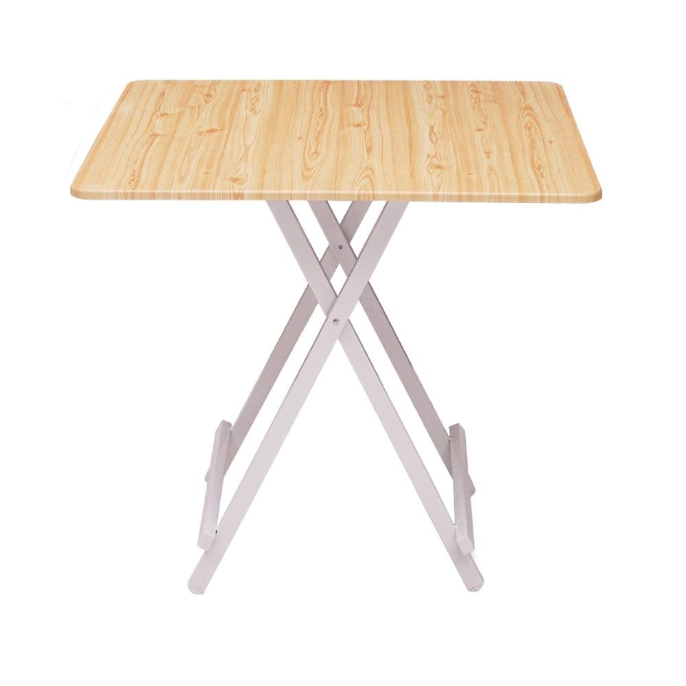 Portable Folding Camping Table - 70x70x74cm Lightweight Outdoor Picnic Table with Black Bracket, Square Wooden Design for Camping, Beach, BBQ, Tailgating & Patio Dining