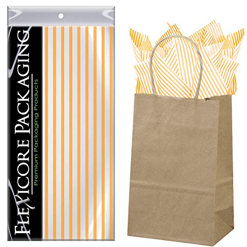 Tangerine Orange Pin Stripe