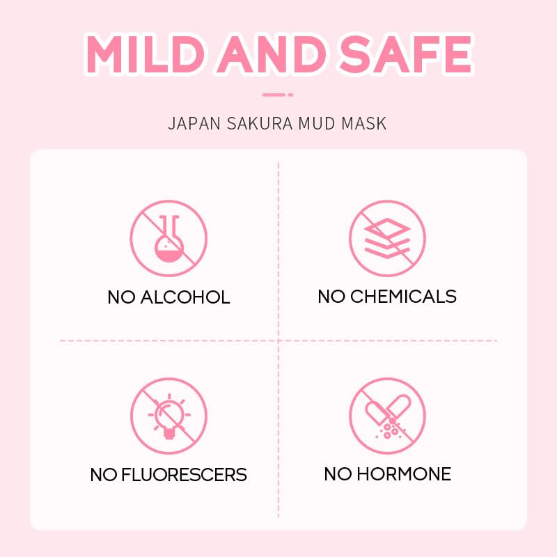 AKARY Sakura Clay Facial Mud Mask - Deep Cleanse & Pore Minimizer for Oily & Acne-Prone Skin | Natural Skin Care with Oil Control & Hydration | Reduces Fine Lines | Perfect for Spa Night & Self-Care Routine