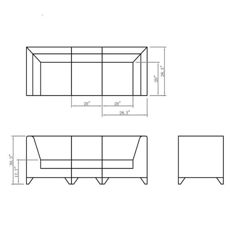 Magic Cube Waiting Bench - 2, 3 or 4 Seats Modern Lounge Seating for Office, Clinic, or Hotel Lobby