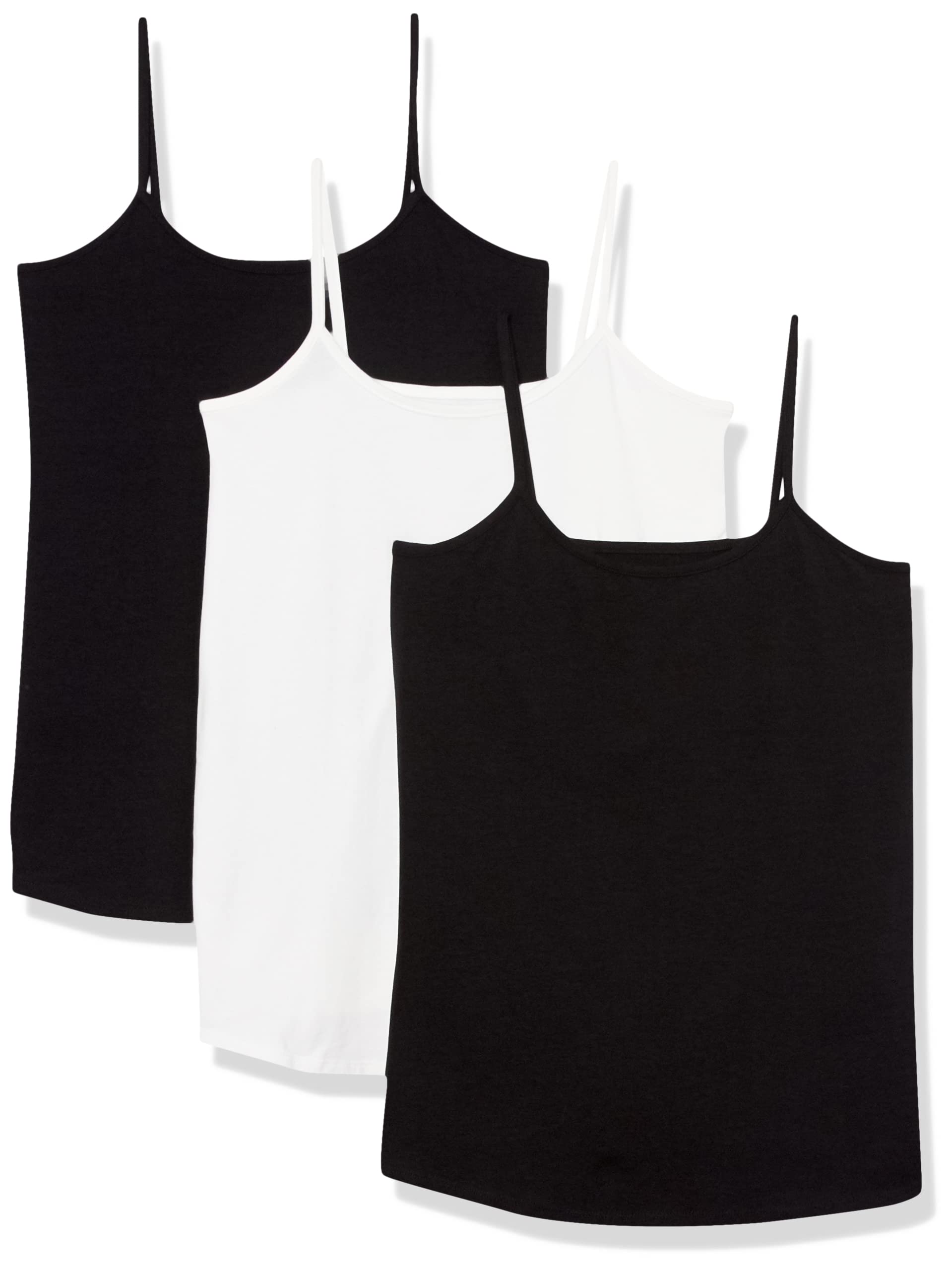 Motherhood Maternity Women's Scoop Neck Cami Tank Top 3 Pack - Soft Stretchy Nursing & Pregnancy Tops for Everyday Comfort | Perfect for Maternity Wear, Breastfeeding & Layering