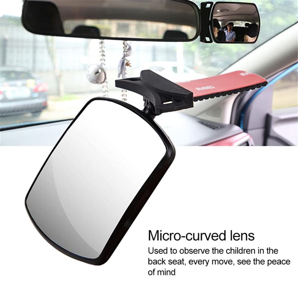 Adjustable Baby Car Rear View Mirror - Wide Clear View for Rear Facing Car Seat, Self-Adhesive Auxiliary Mirror for Safe Driving | Perfect for Parents Monitoring Infants in Backseat