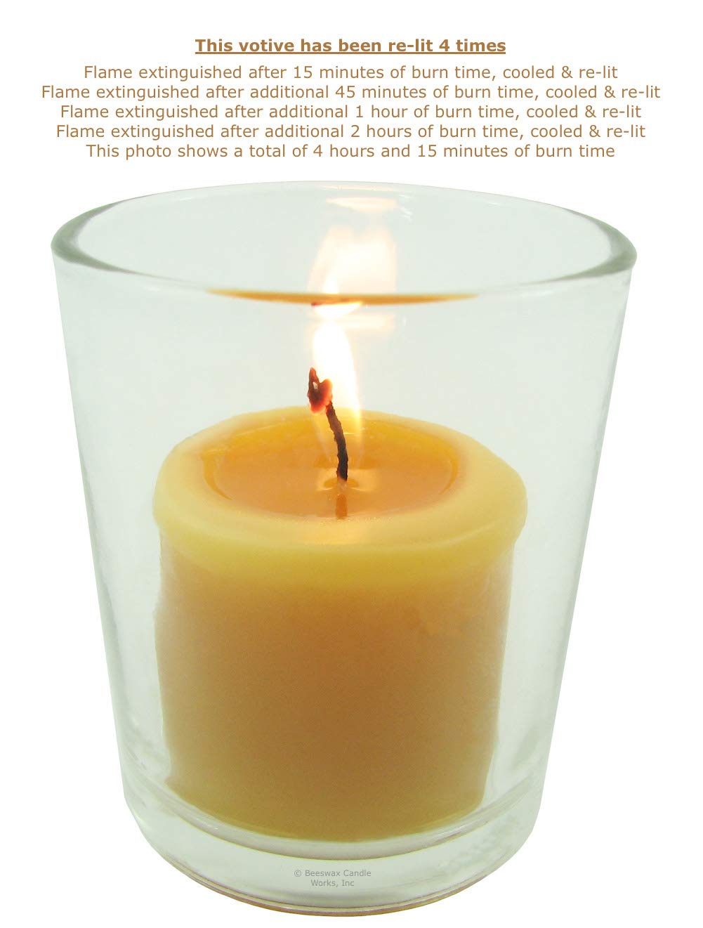 Premium 100% Pure USA Beeswax Candles - 10-Hour Burn Time Votive Set (Pack of 48) | Natural Scent, Clean Burning for Home, Wedding, Spa & Meditation Decor