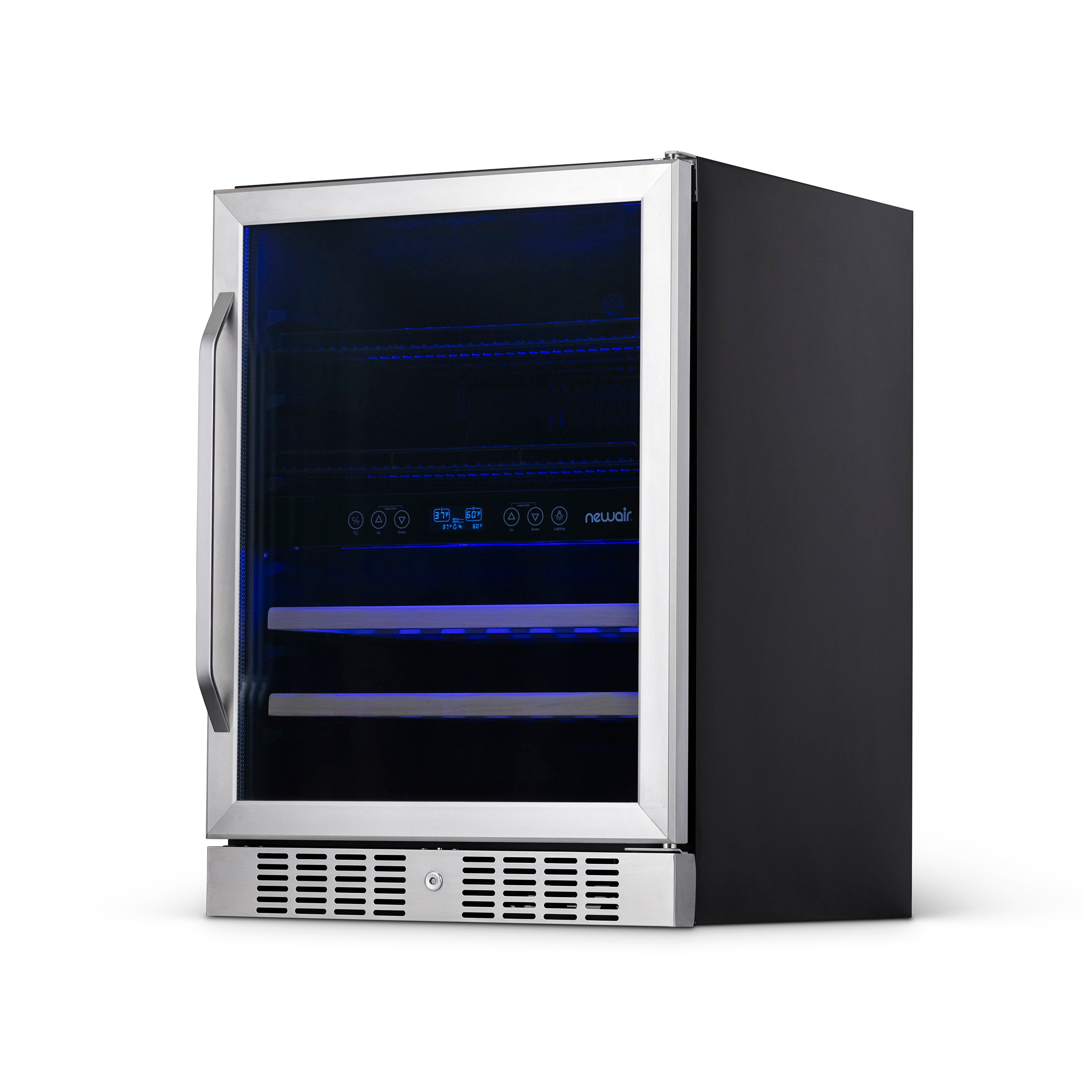 Newair® 70 Can 20 Bottle Dual Zone Beverage Refrigerator - Built-in Wine Cooler & Beer Fridge for Home Bar, Kitchen, or Office Use