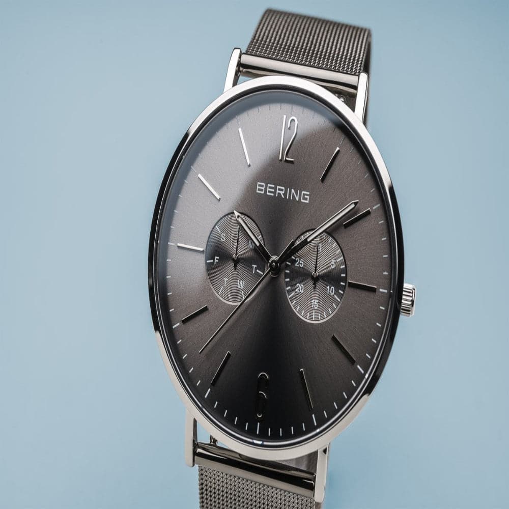 BERING 14240 308 Classic Men's Watch - Luxury Stainless Steel Analog Wristwatch with Date Window, Water Resistant for Business, Casual & Formal Occasions