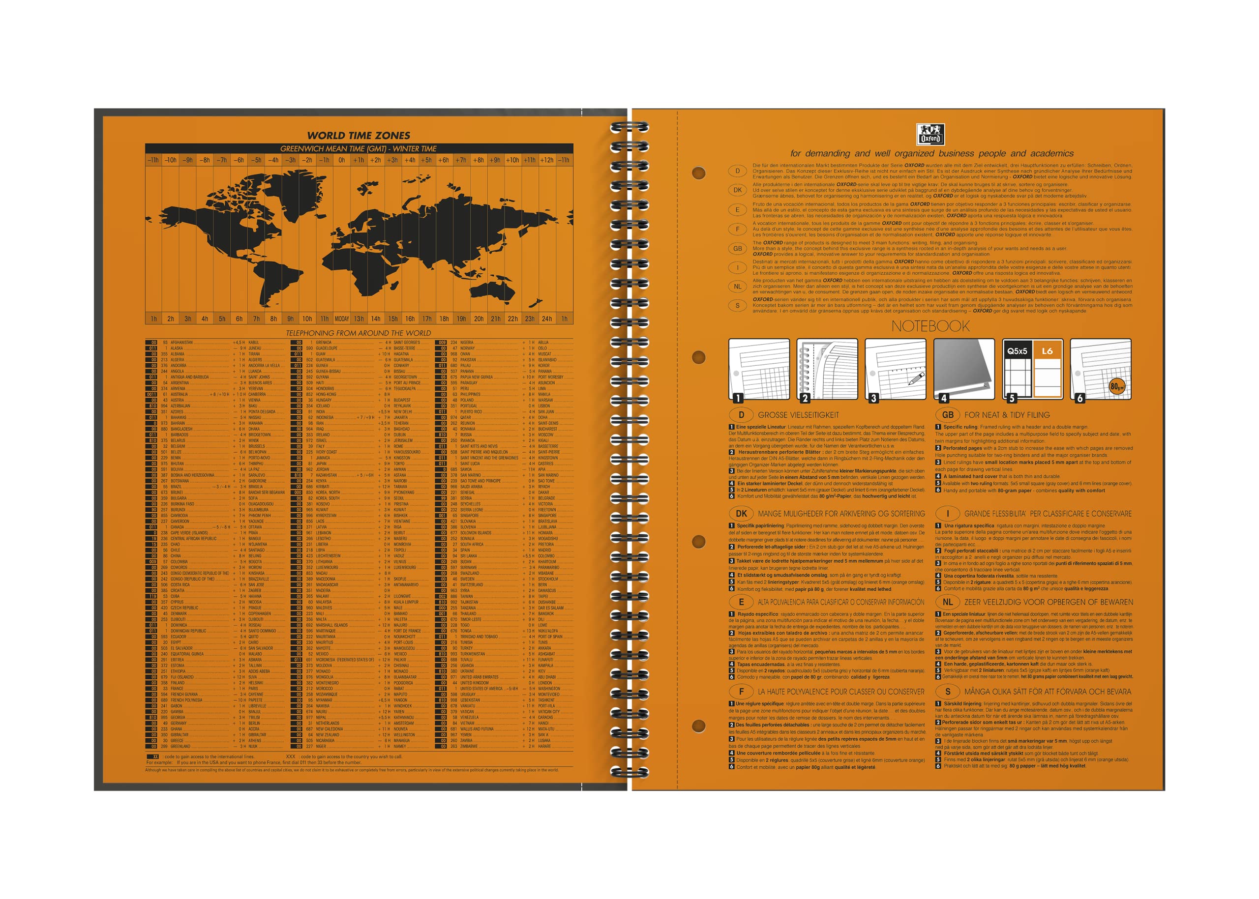 Oxford Office Notebook - Pack of 5 Notepads, 9 x 11.6 Inches (23 x 29.5 cm), 80gsm Paper - Perfect for Office, School & Meeting Notes
