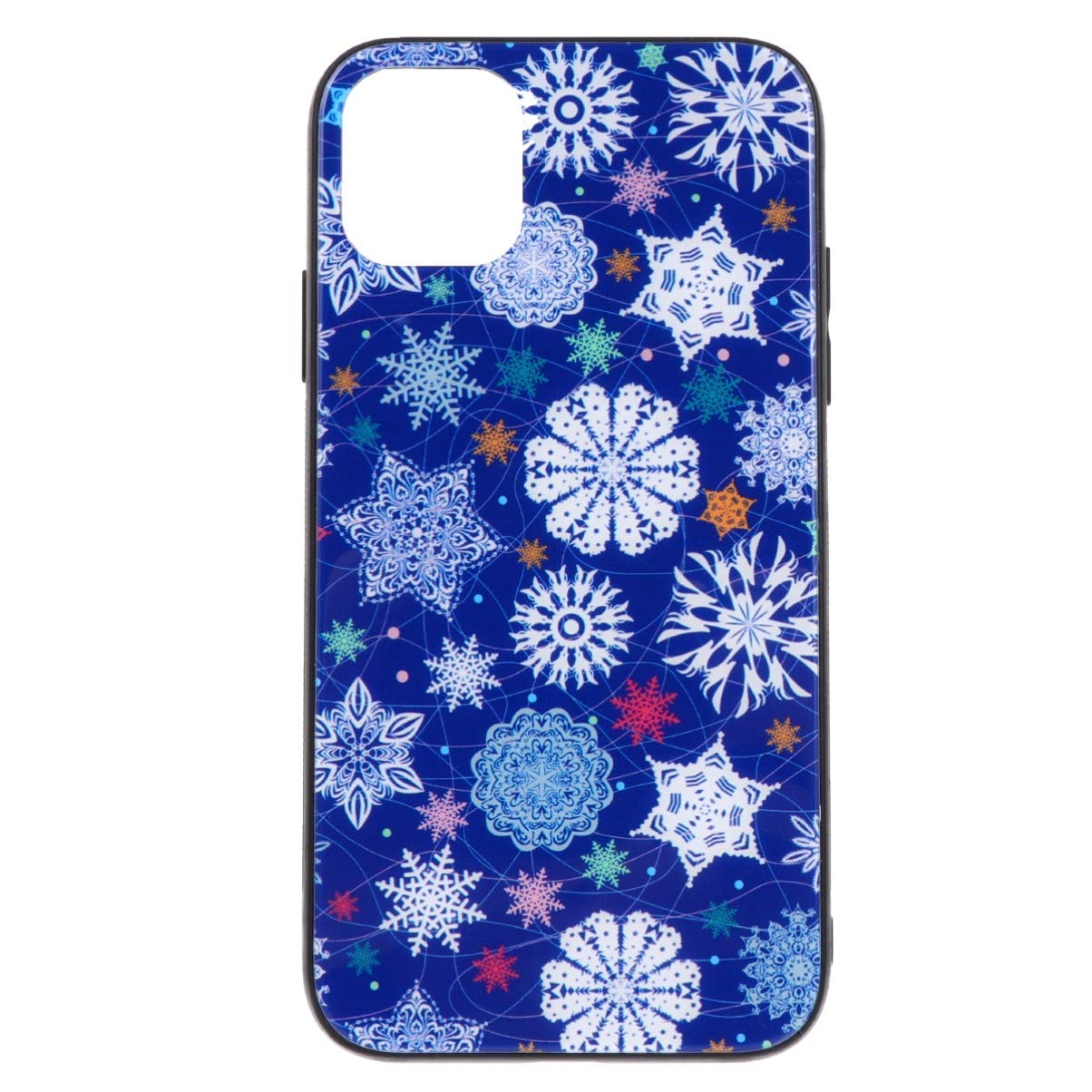 Christmas Snowflake Silicone Phone Case for iPhone 11 - Durable Blue Phone Cover with All-Inclusive Protection, Perfect for Holiday Gifts and Winter Travel