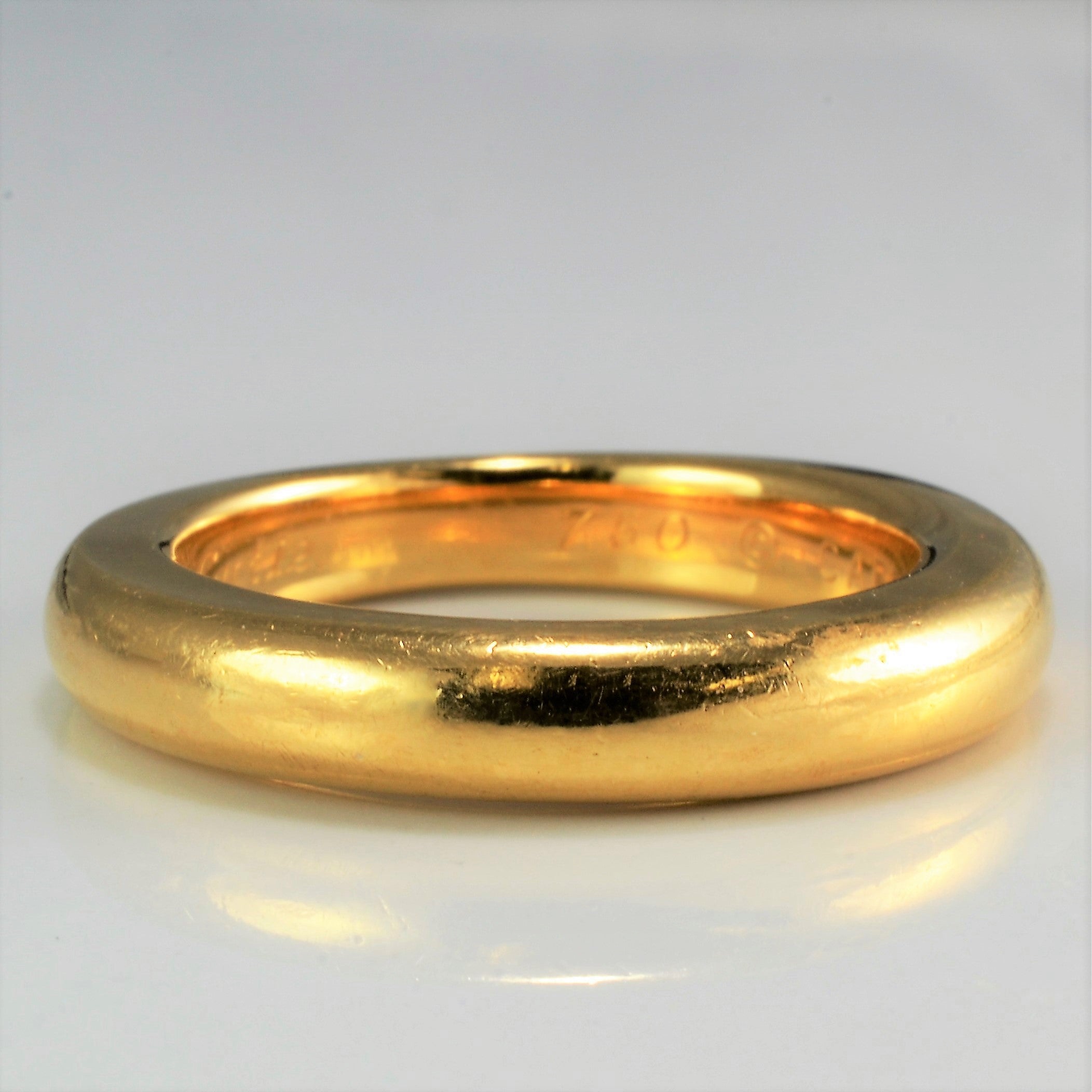 Vintage Cartier 18K Solid Gold Band Ring - Size 7 | Luxury Jewelry for Women, Anniversary & Wedding Gift | Perfect for Special Occasions & Everyday Elegance