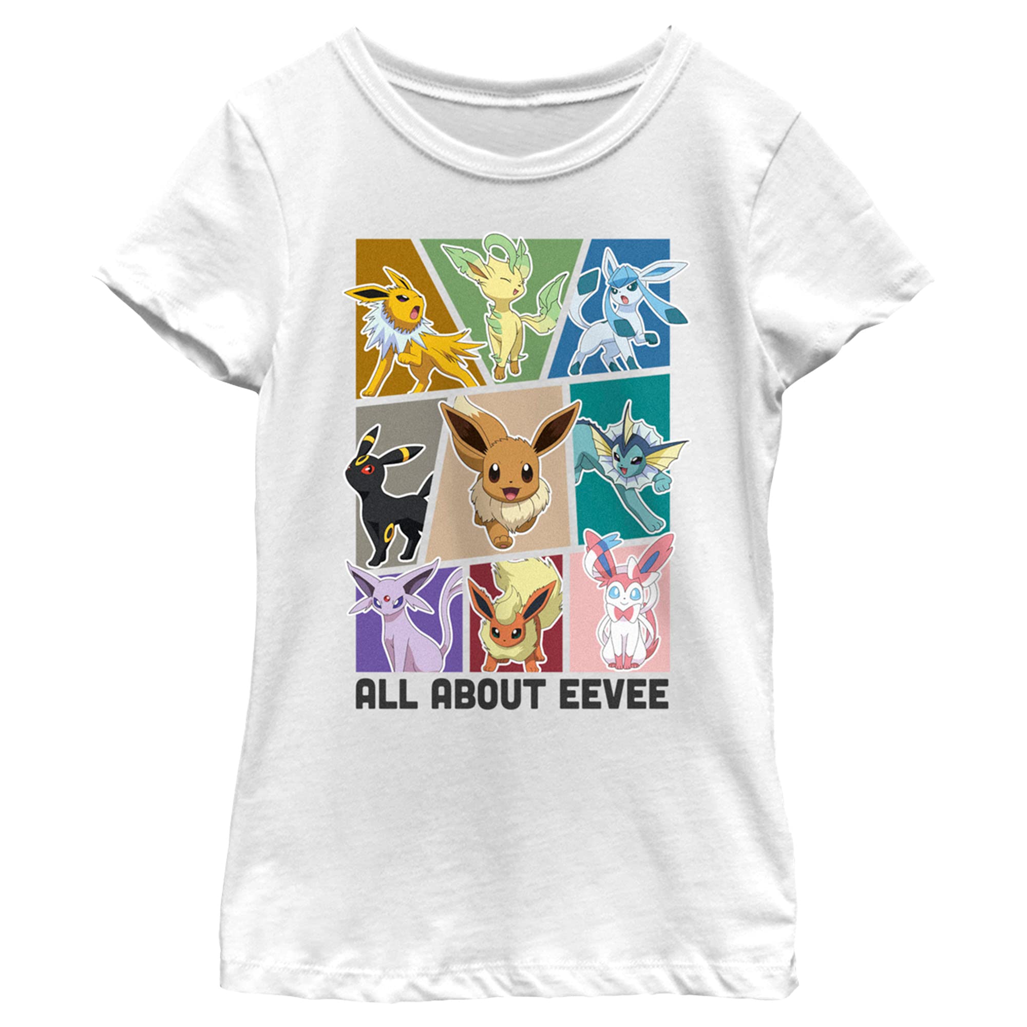 Pokemon Eeveelution Tee for Girls - Casual Short Sleeve Shirt for Everyday Wear