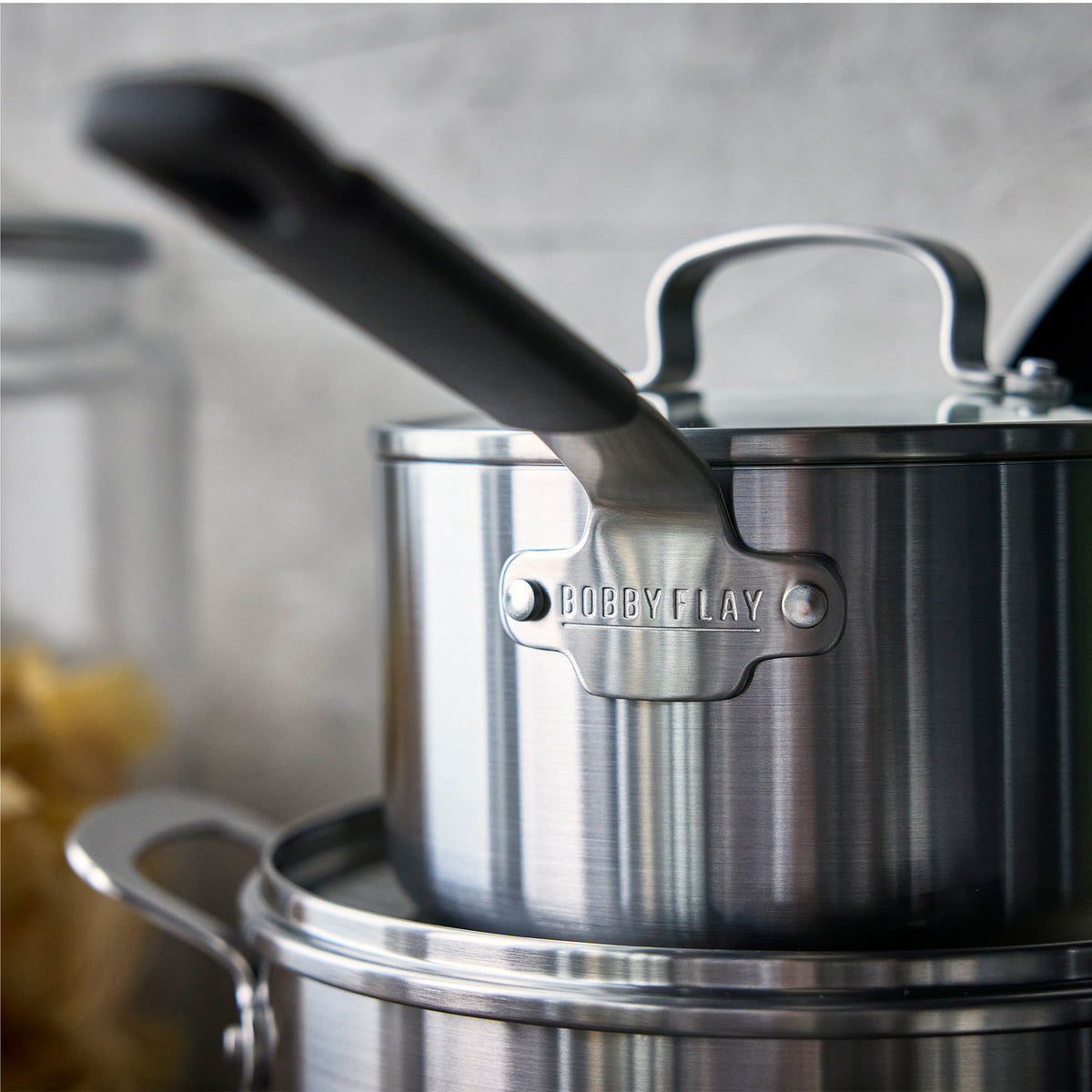 Bobby Flay by GreenPan Stainless Steel 12-Piece Cookware Set - PFAS-Free, Nonstick, Uncoated | Perfect for Healthy Cooking, Frying & Baking in Modern Kitchens