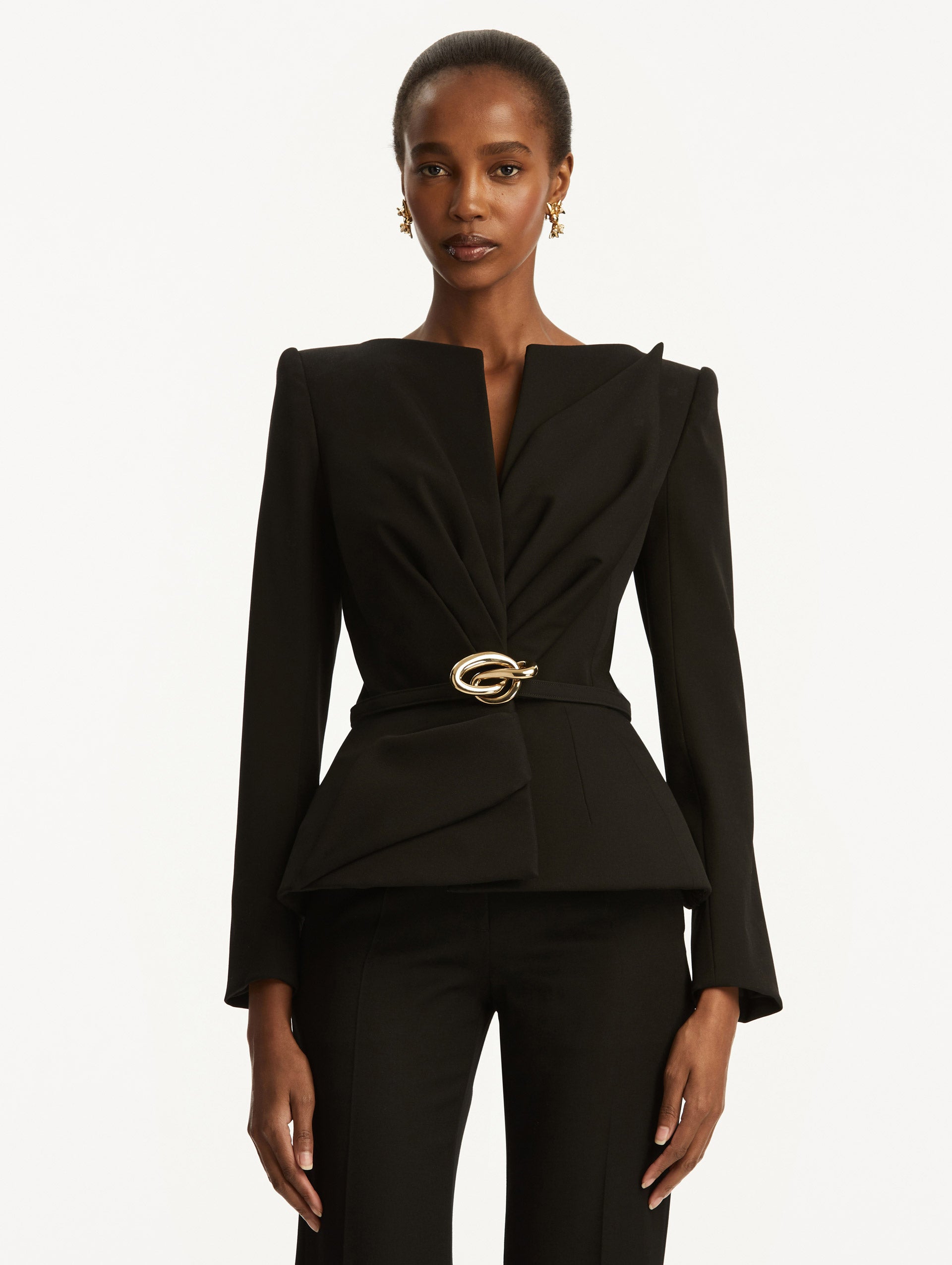 Stylish Knotted Belt Jacket for Women - Trendy Outerwear with Adjustable Waist Tie - Perfect for Fall Layering, Office Wear & Date Nights