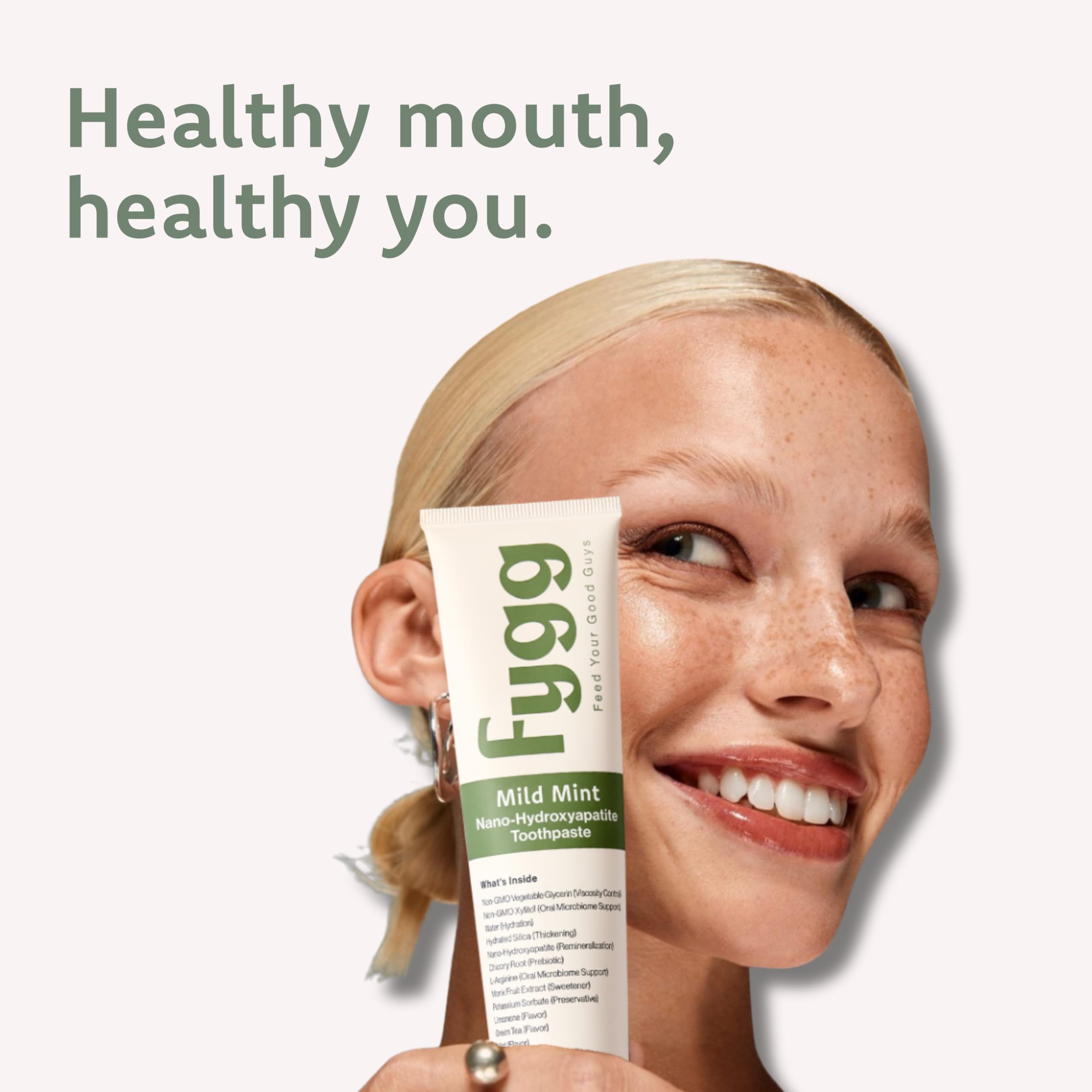 Fluoride Free Toothpaste with Nano Hydroxyapatite - Dentist Recommended Remineralizing & Whitening Toothpaste for Sensitive Teeth - Mild Mint Flavor - Safe for Adults & Kids (4oz) - Perfect for Daily Oral Care & Enamel Repair