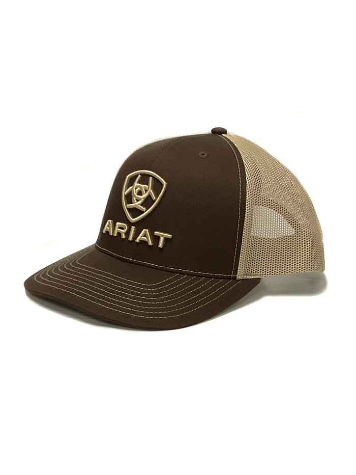 Ariat A300003102 Cap Shield Brown - Durable & Stylish Baseball Cap for Men & Women - Perfect for Outdoor Sports, Hiking & Casual Wear