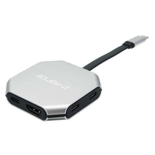 USB C Hub 4K HDMI Dock - USB C to USB C Adapter for Nintendo Switch, Samsung Galaxy S8/Note8, Huawei Mate 10 - Portable Docking Station for Gaming, Work & Home Theater Setup