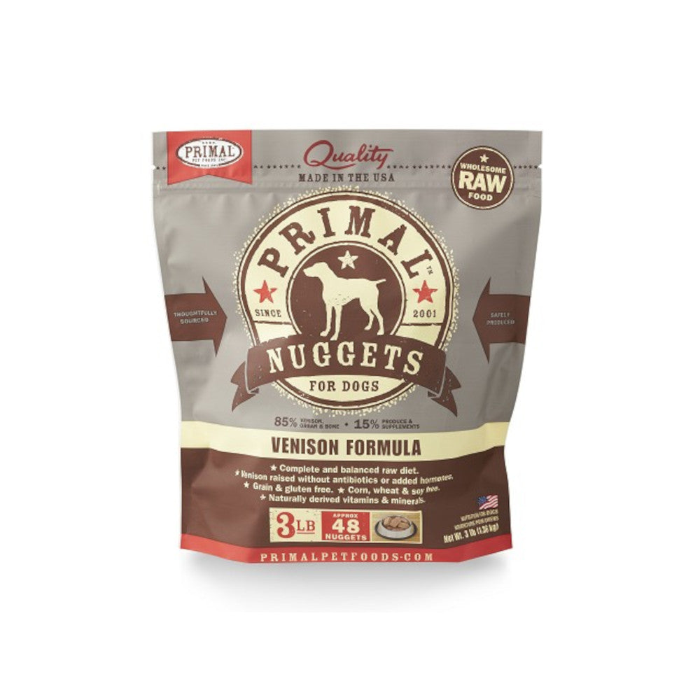 Premium Frozen Venison Dog Food - Grain-Free, High-Protein Raw Diet for Dogs - Perfect for Sensitive Stomachs & Allergies - Ideal for Raw Feeding & Training Treats