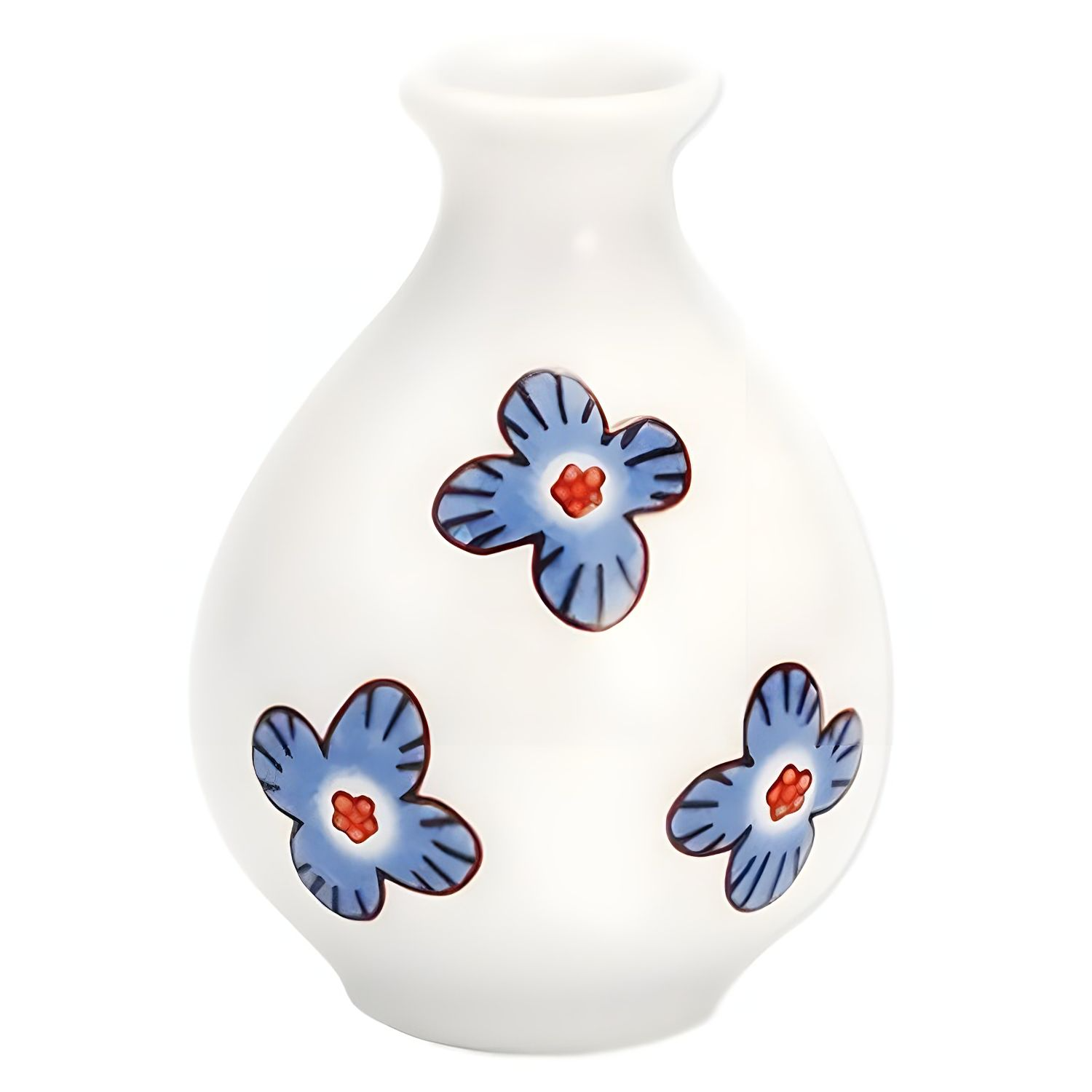 Harekutani Porcelain Single Flower Vase - Elegant Home Decor for Living Room, Dining Table & Wedding Centerpieces | Handcrafted Ceramic Vase for Fresh Cut Flowers