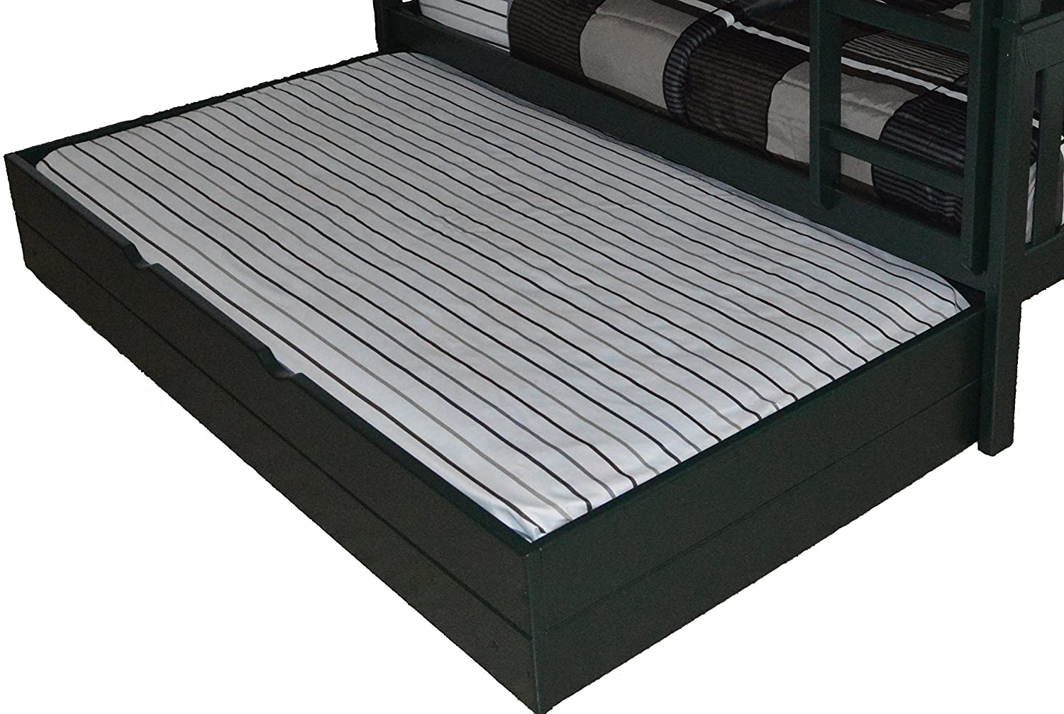 A&L Furniture Twin Trundle Bed with Storage Drawers - Space-Saving Kids Bedroom Solution for Sleepovers and Small Rooms