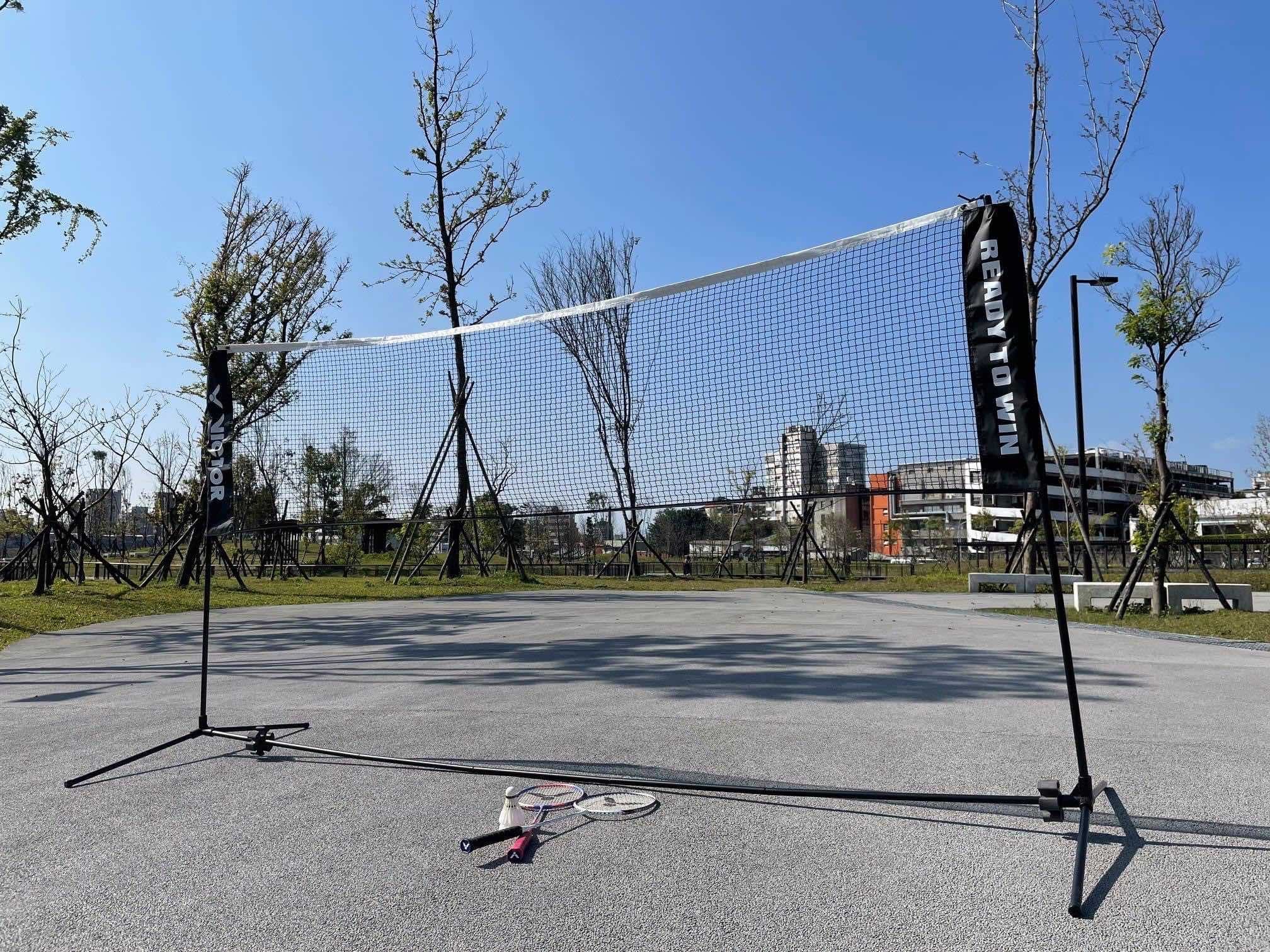Victor C 7041C Portable Badminton Net Set - Lightweight & Easy Setup for Indoor/Outdoor Play - Perfect for Backyard, Beach, Park & Gym Games
