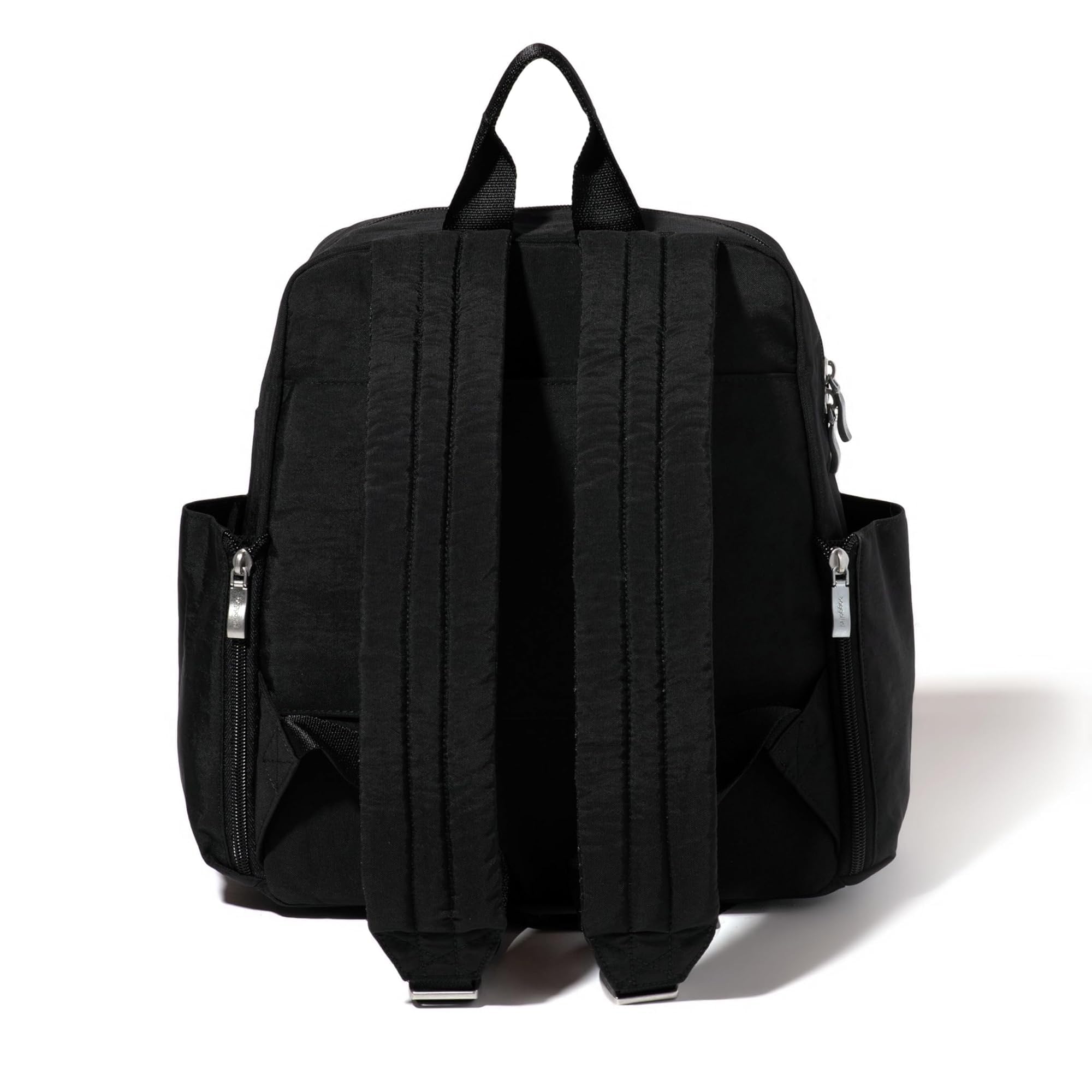 Baggallini Modern Excursion Backpack for Women & Men - Lightweight Travel Backpack with Multiple Pockets, Water-Resistant Black Daypack for Work, School, Hiking & Commuting
