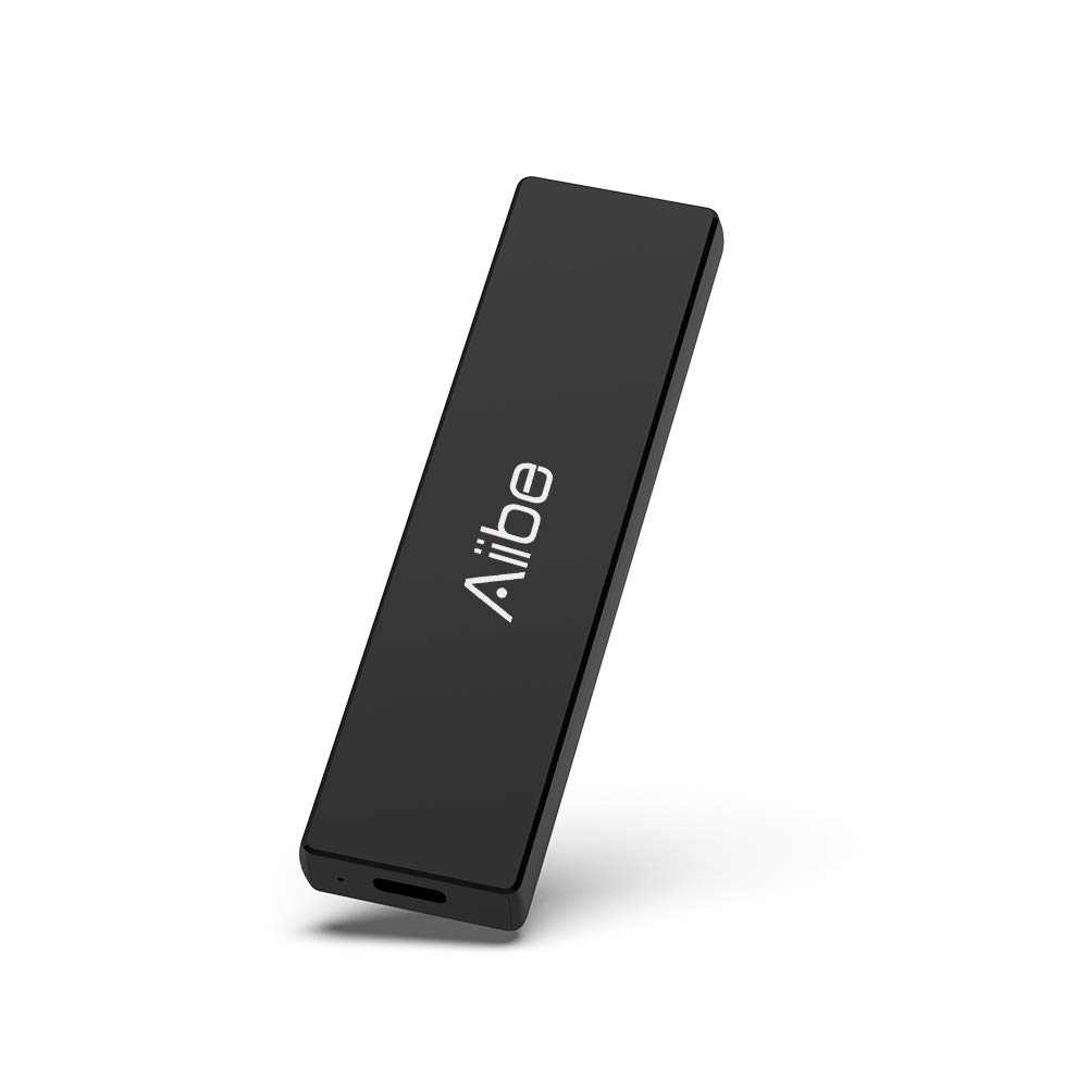 Aiibe 1TB Portable External SSD - 900MB/s High Speed USB-C & USB 3.1 Solid State Drive - Compact Mini SSD for PC, Laptop, Mac, Xbox, PS4 (Black) - Perfect for Gaming, Video Editing & Data Backup