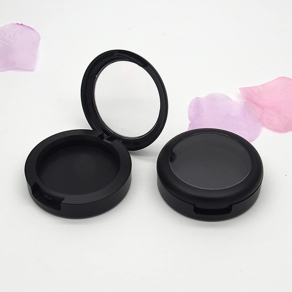 Beaupretty 2-Pack Round Refillable Travel-Size Plastic Cosmetic Containers - Leakproof & Odorless for Blush, Creams & Liquids | Perfect for Makeup Travel Kit & Daily Beauty Storage