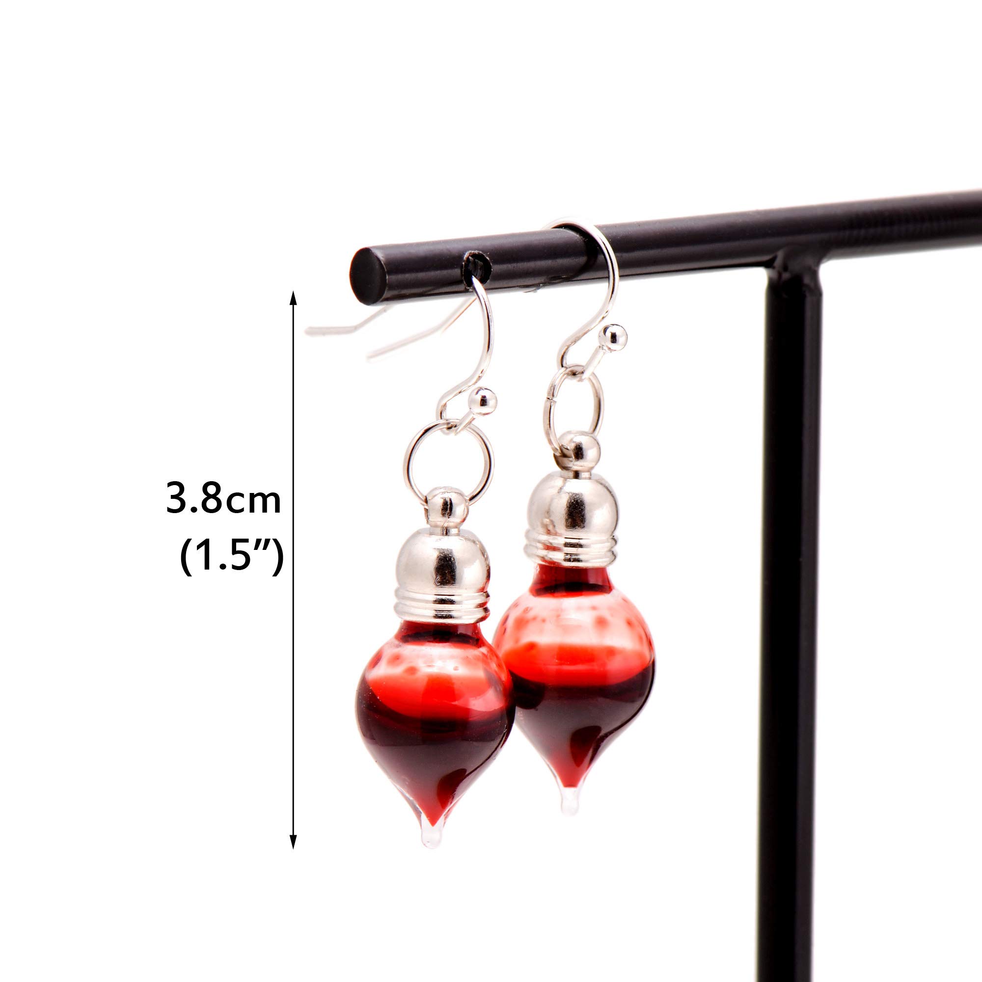 Vampire Blood Drop Earrings - Gothic Fake Red Blood Dangle Earrings for Women, Halloween Costume Jewelry - Perfect for Cosplay, Halloween Parties & Gothic Fashion